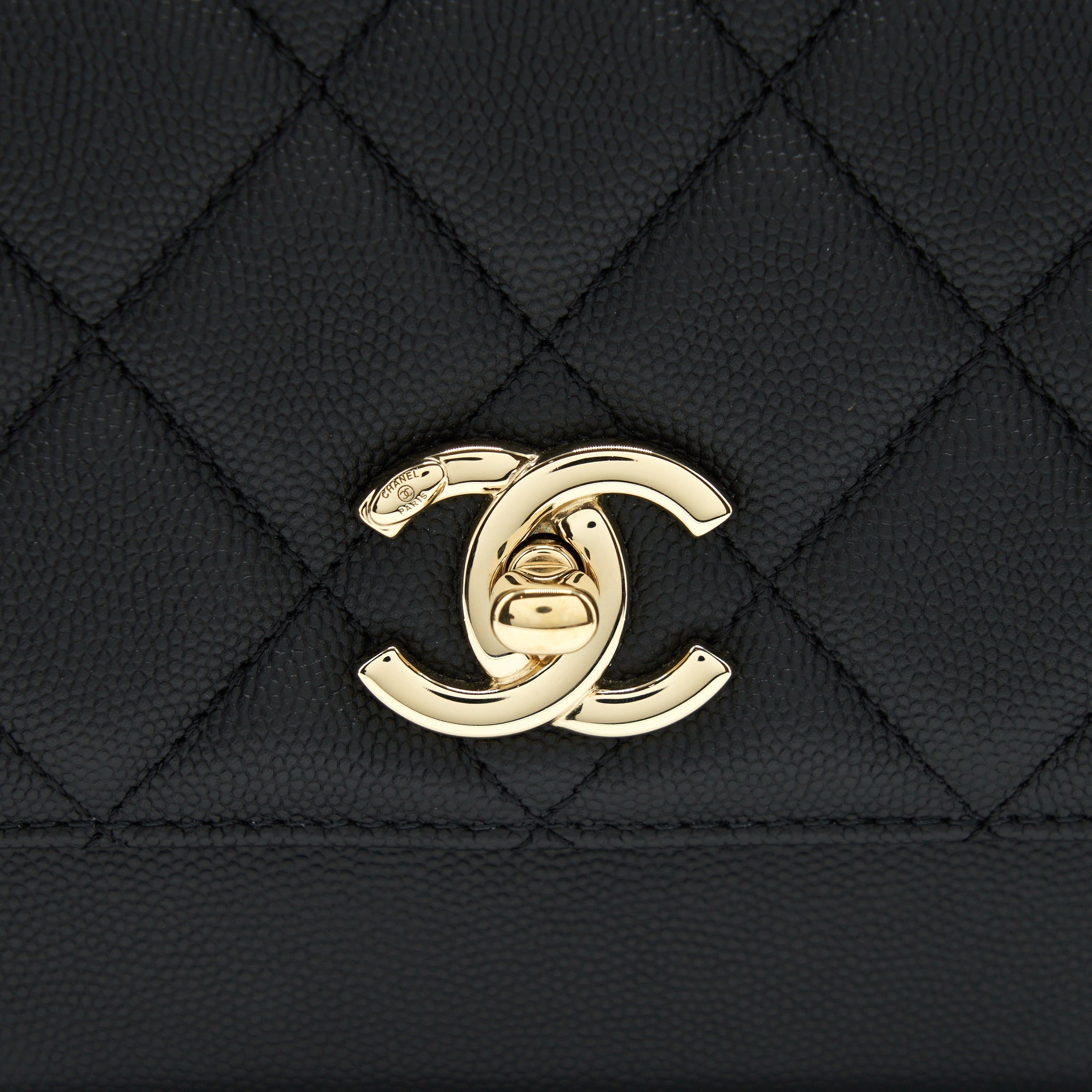 CHANEL MEDIUM BUSINESS AFFINITY CAVIAR BLACK LGHW