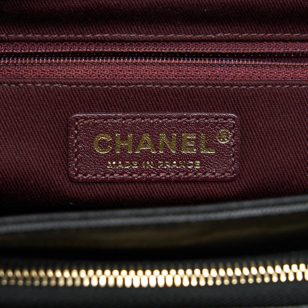 CHANEL MEDIUM BUSINESS AFFINITY CAVIAR BLACK LGHW