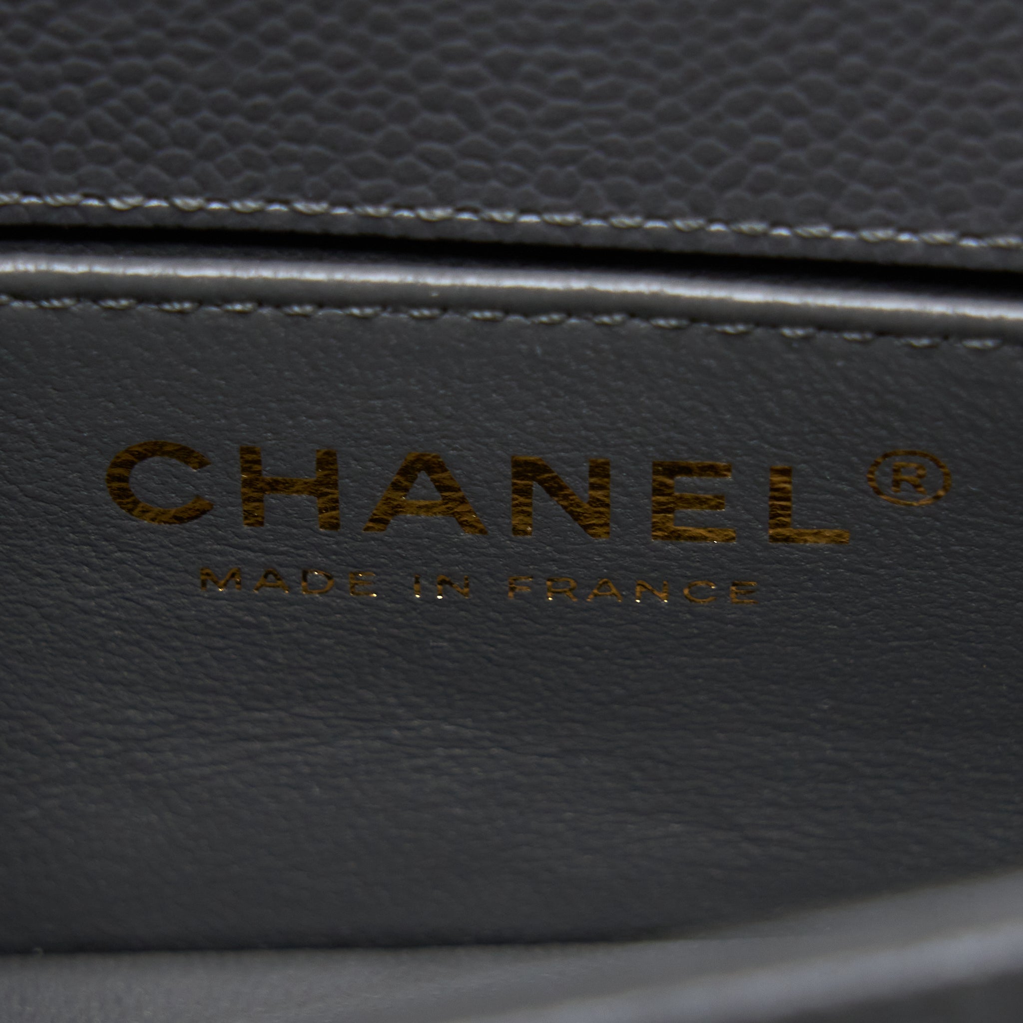 CHANEL MINI BOY BAG CAVIAR GREY BRUSHED GHW (MICROCHIP)
