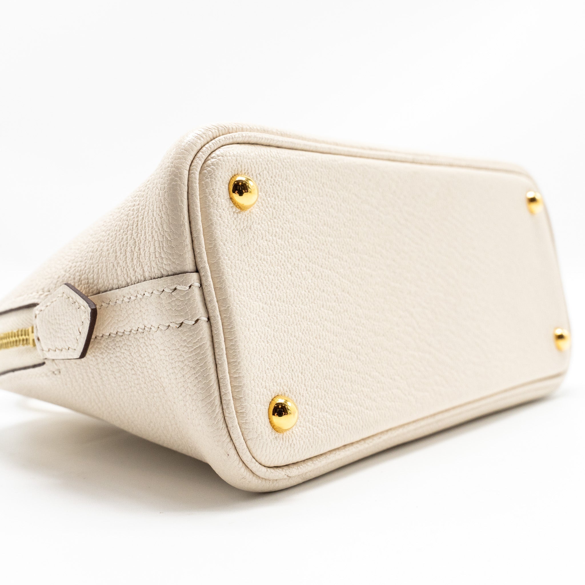 HERMES MINI BOLIDE CHÈVRE MYSORE NATA GHW