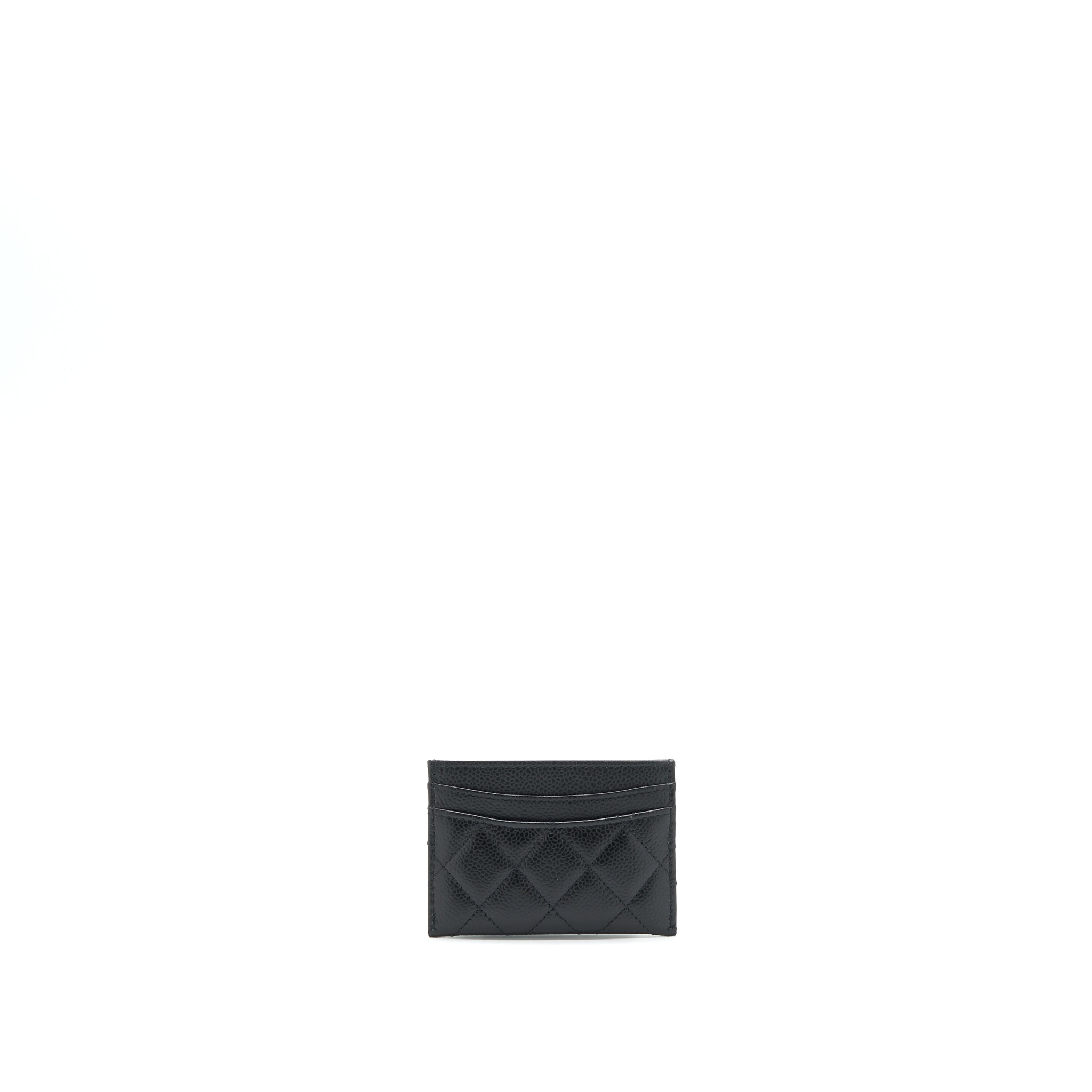 CHANEL CLASSIC CARD HOLDER CAVIAR BLACK GHW