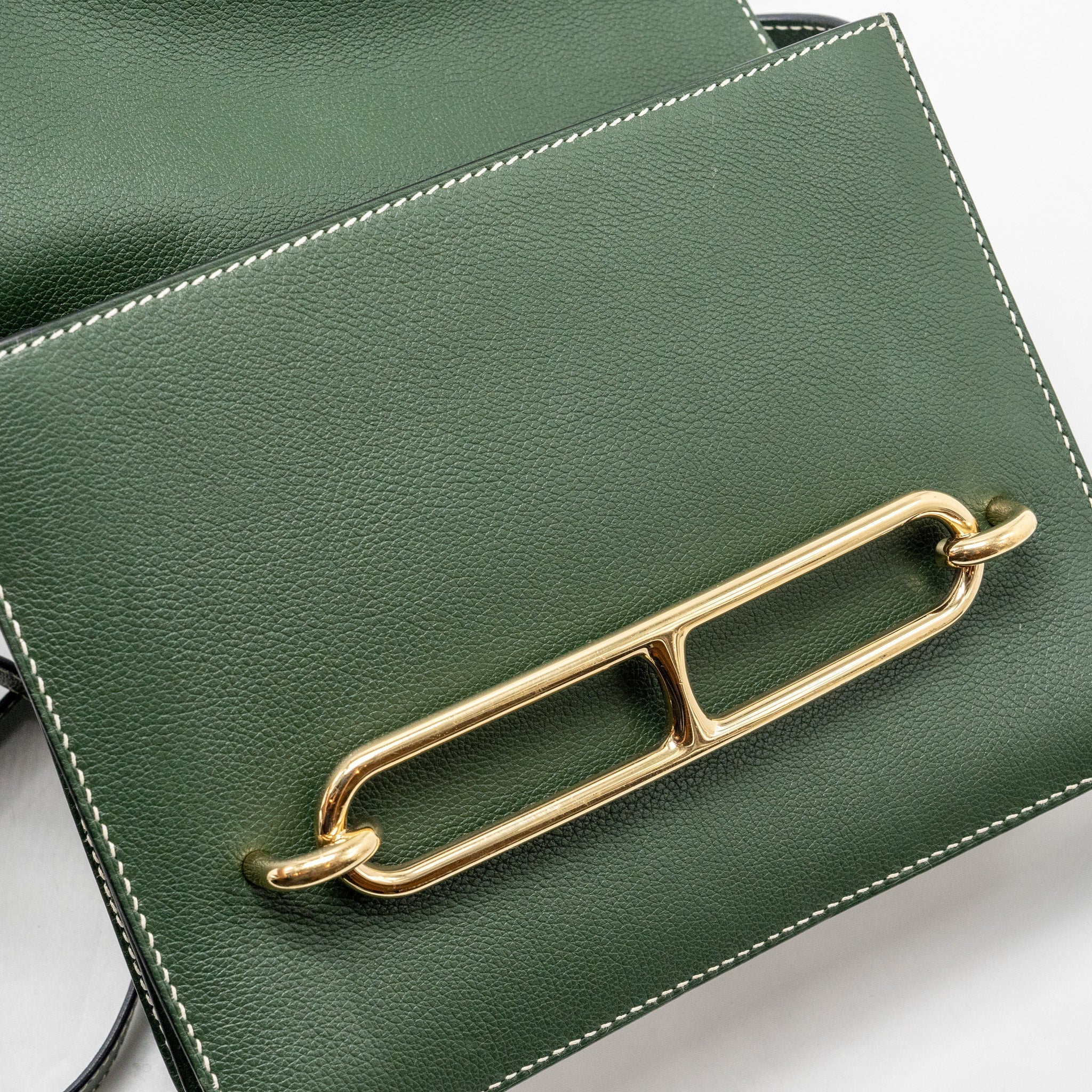 HERMES ROULIS 23 EVERCOLOR VERT CYPRES GHW