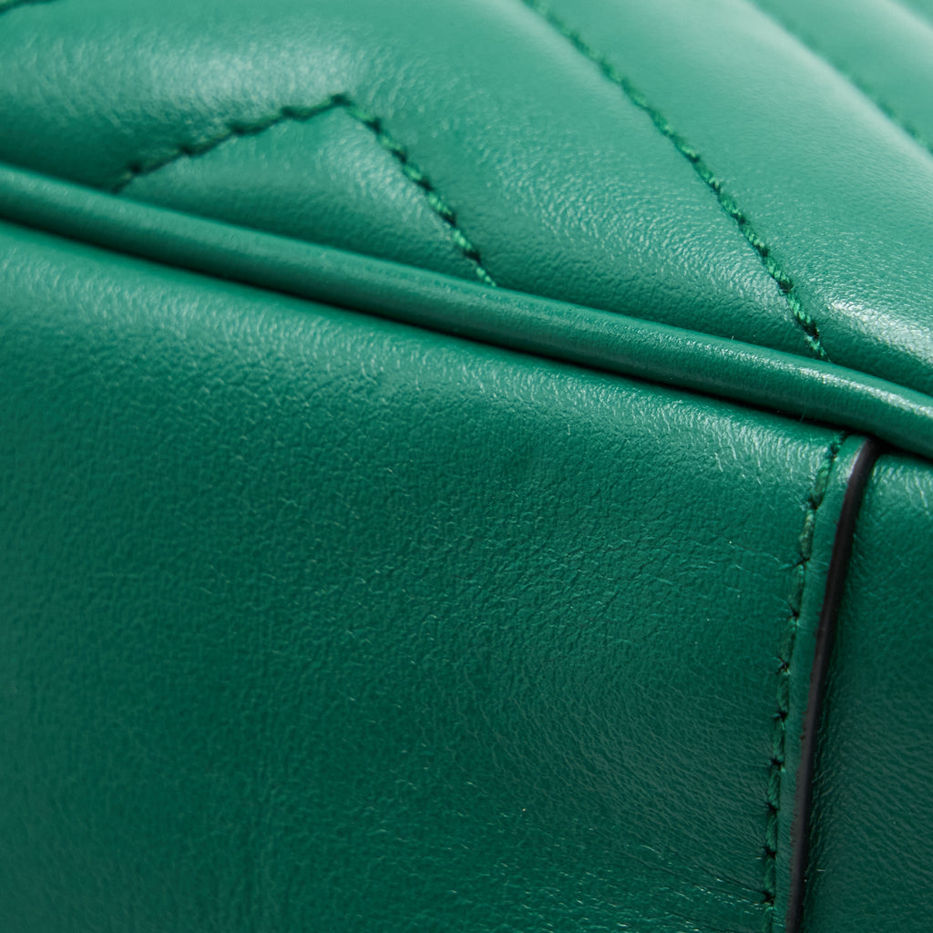 GUCCI SMALL MARMONT BAG GREEN GHW