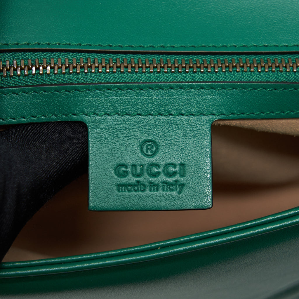 GUCCI SMALL MARMONT BAG GREEN GHW