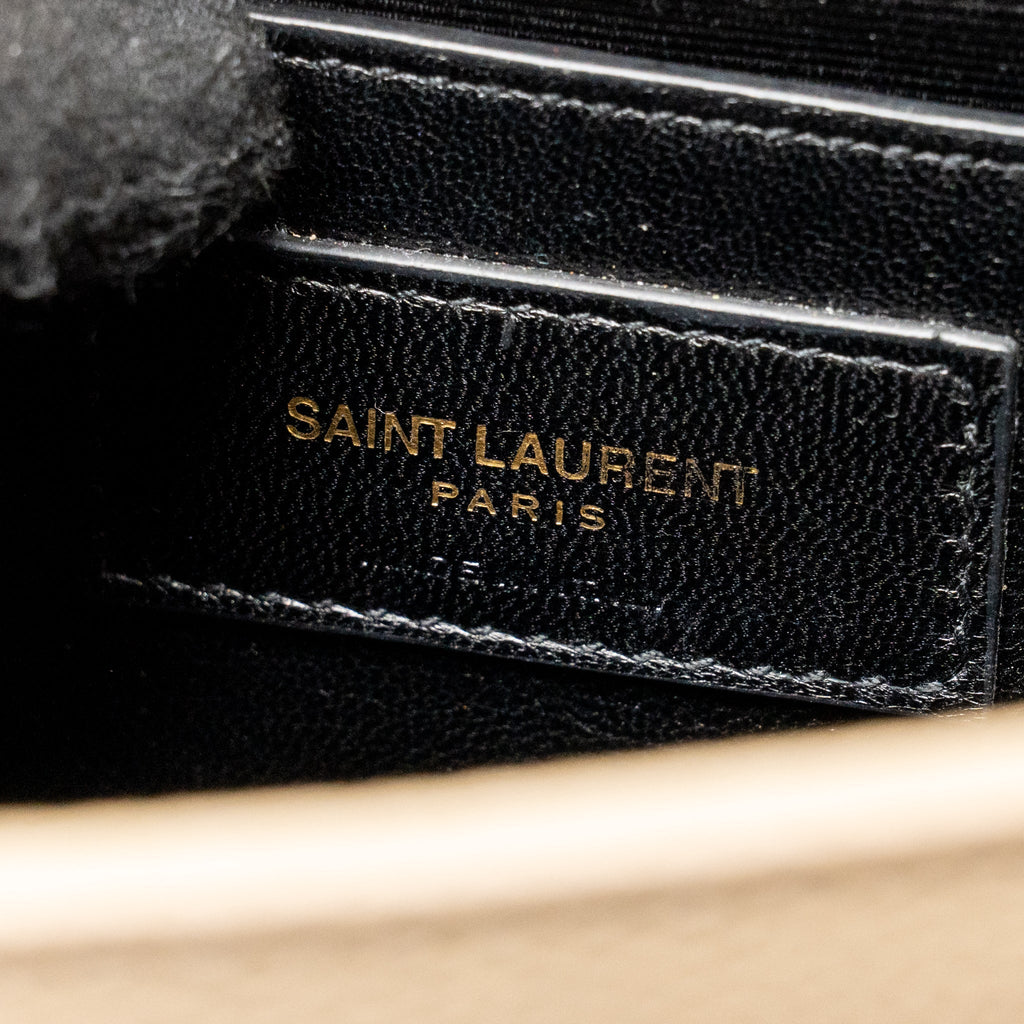 SAINT LAURENT/YSL KATE MEDIUM GRAINED CALFSKIN DARK BEIGE GHW