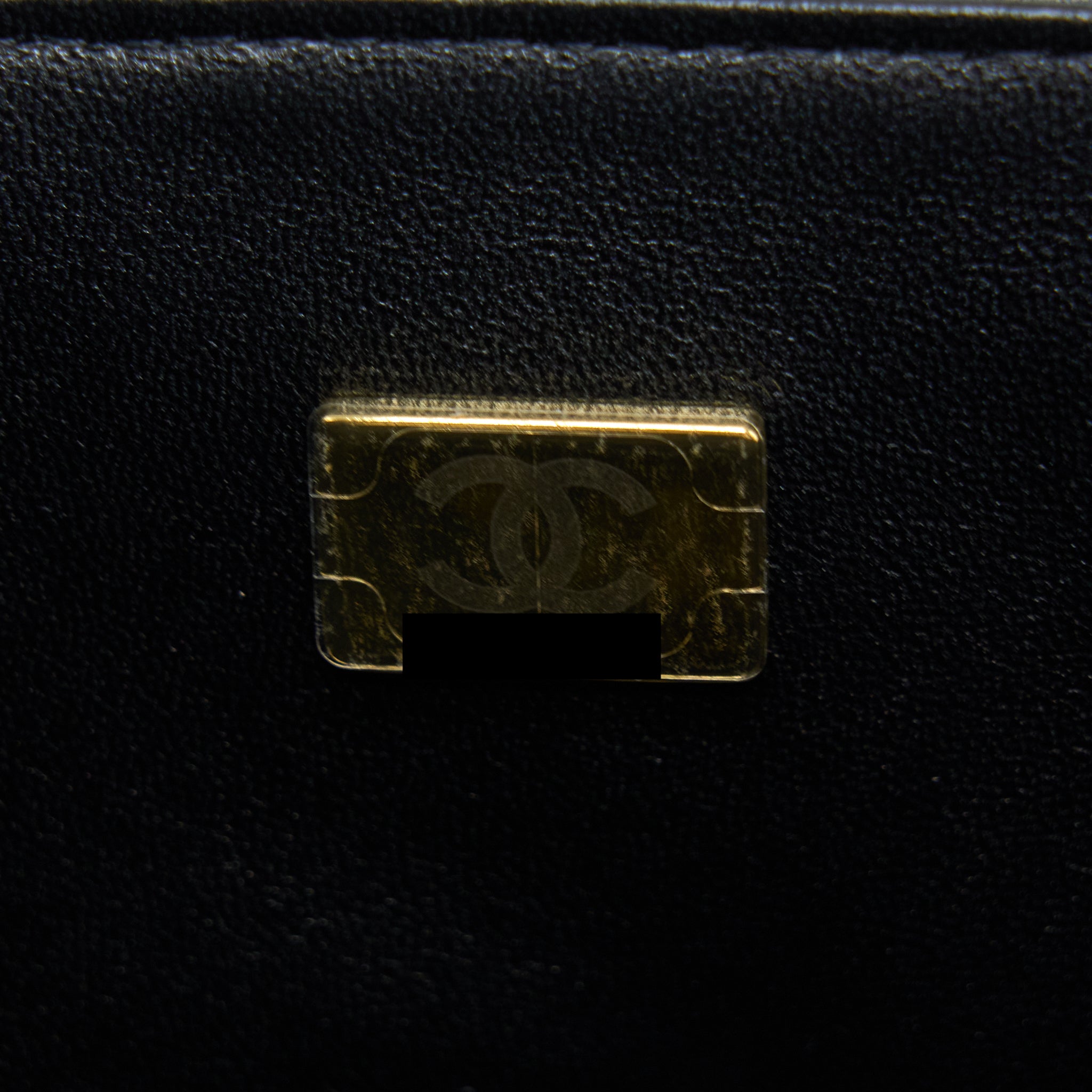 CHANEL 22A TOP HANDLE MINI RECTANGULAR FLAP BAG LAMBSKIN BLACK GHW (MICROCHIP)