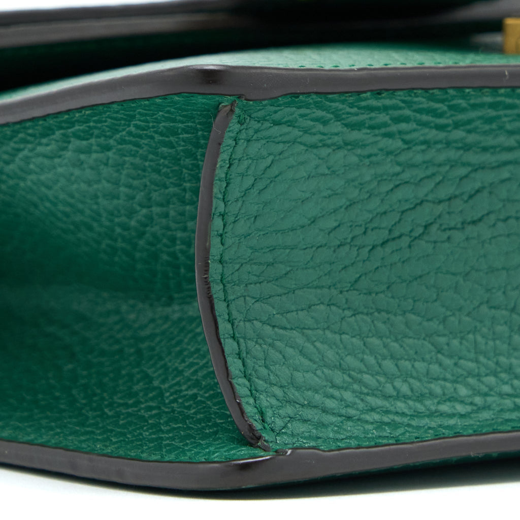 GUCCI DIONYSUS GG CALFSKIN GREEN RUTHENIUM HARDWARE