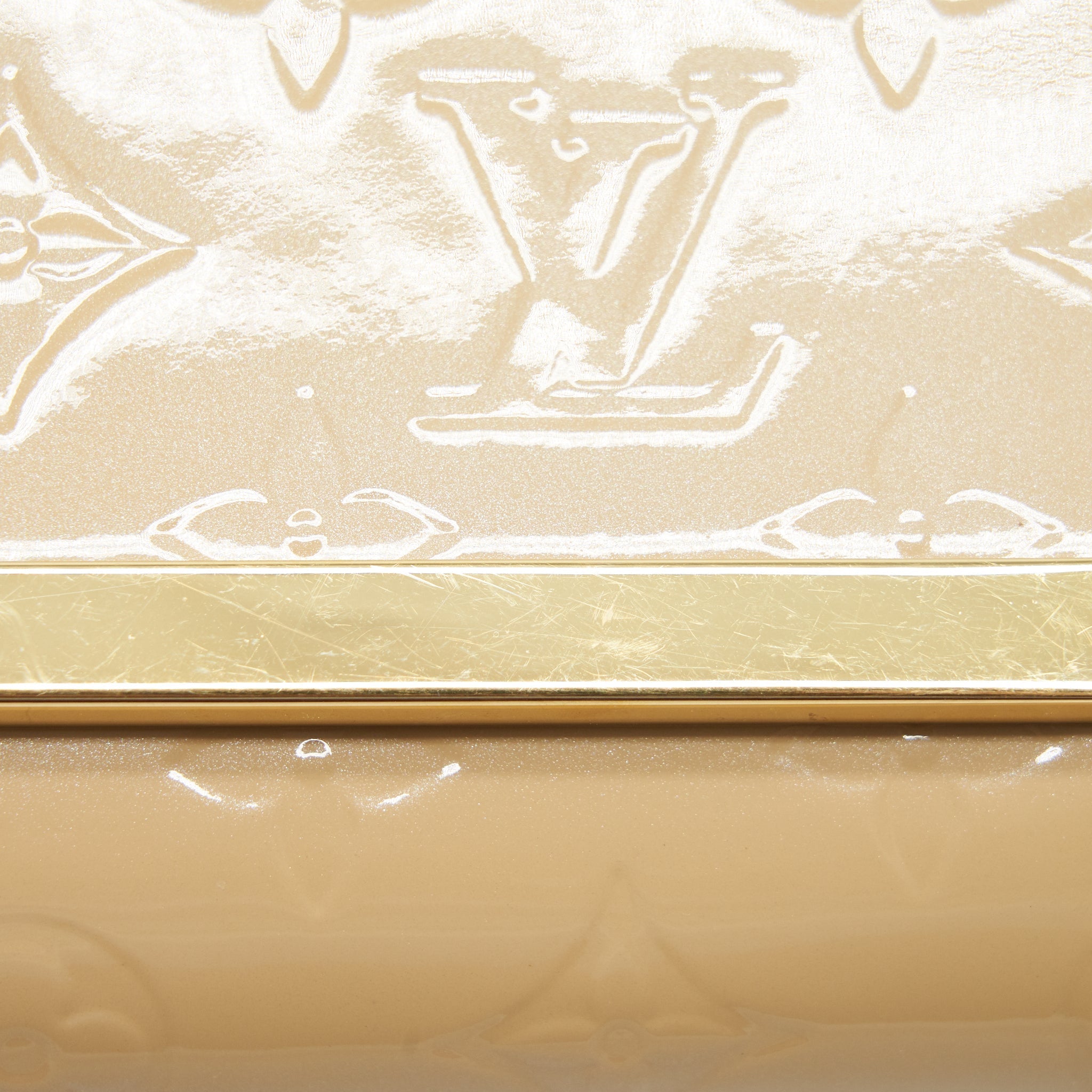 LOUIS VUITTON VERNIS ANA CLUTCH PATENT LEATHER BEIGE GHW