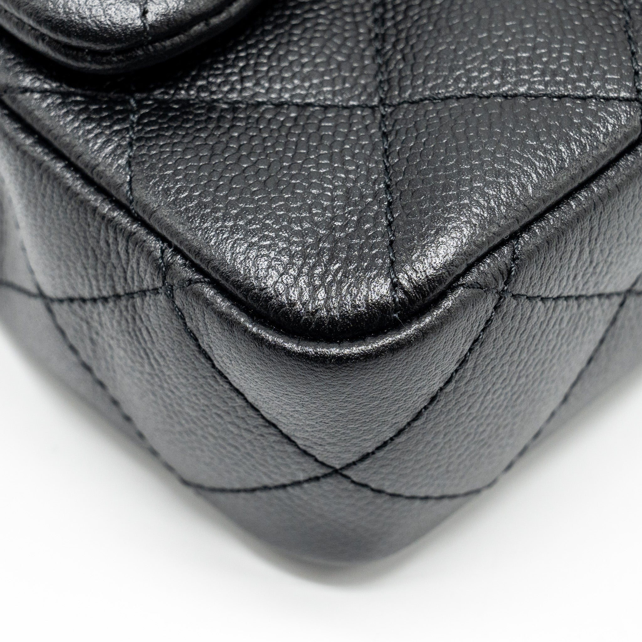 CHANEL COCO LOVE MINI FLAP BAG ADJUSTABLE CHAIN CAVIAR BLACK GHW (MICROCHIP)