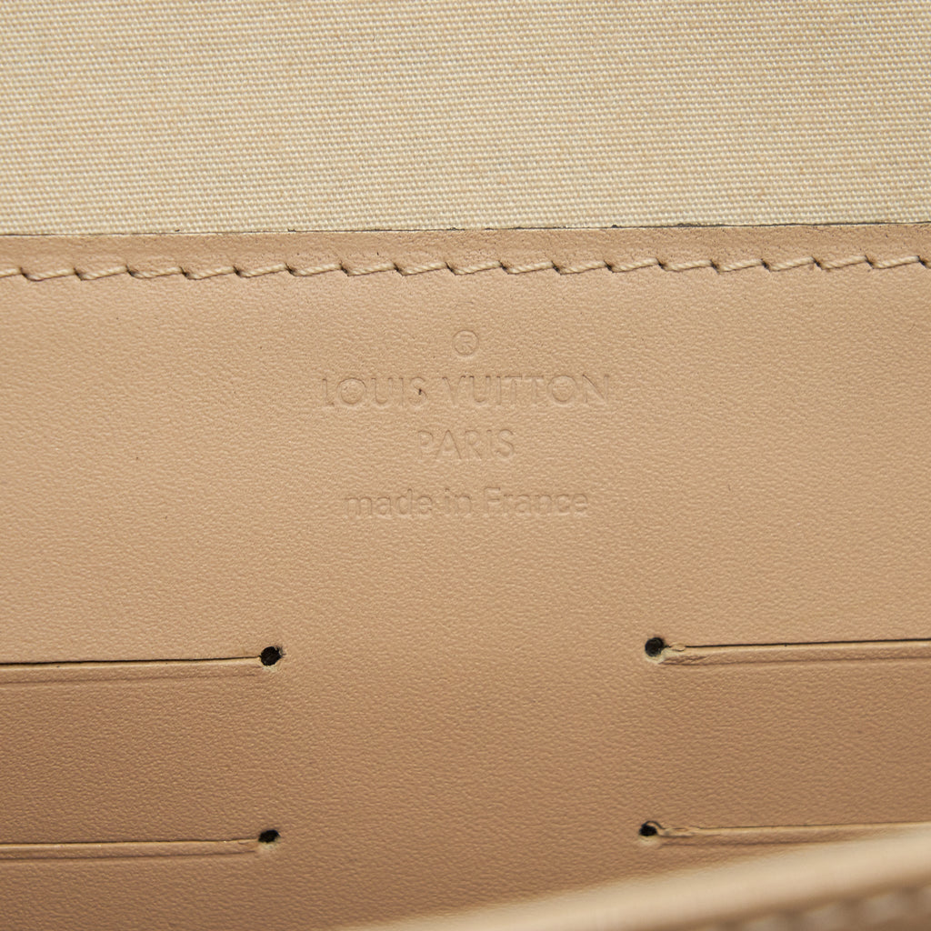 LOUIS VUITTON VERNIS ANA CLUTCH PATENT LEATHER BEIGE GHW