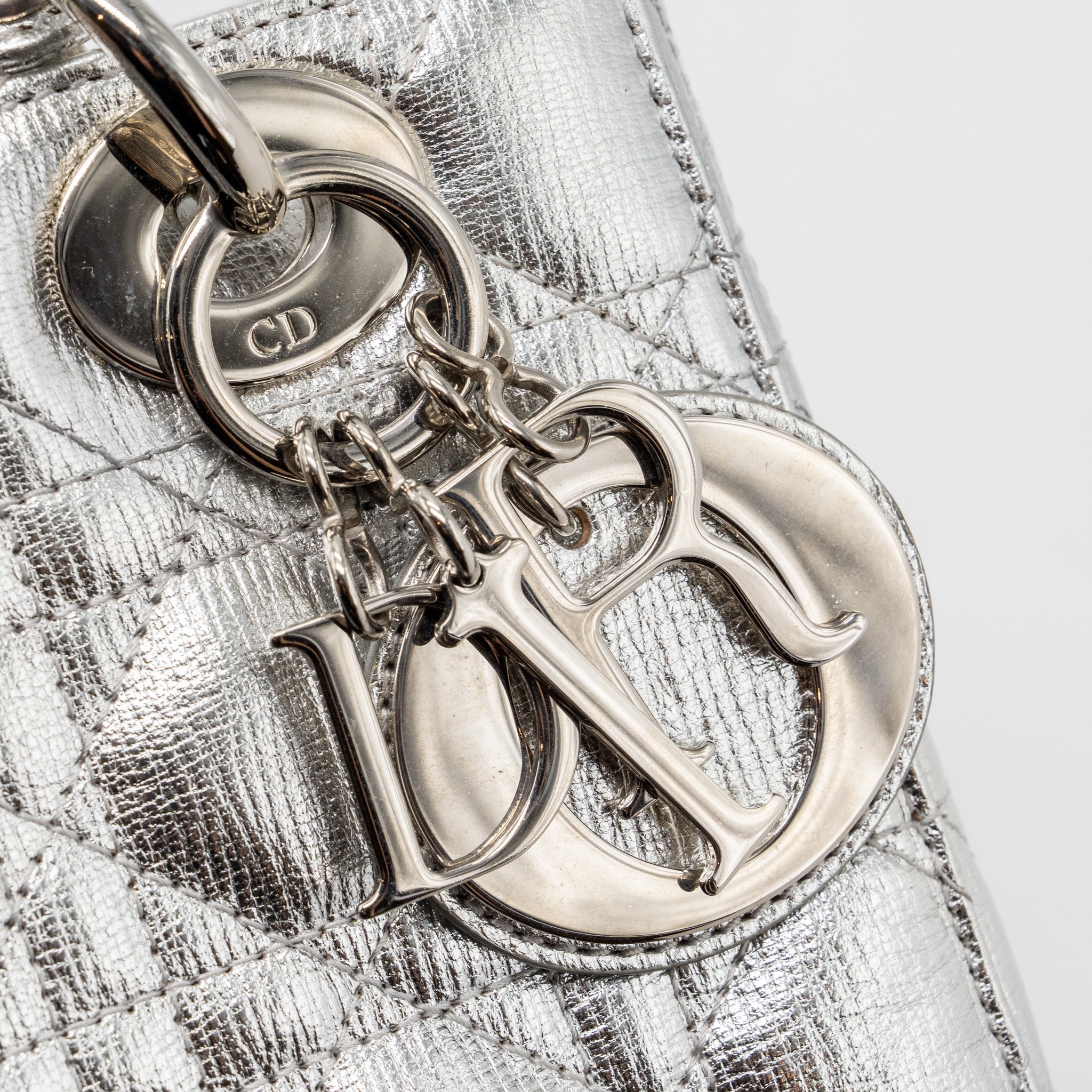 DIOR MY ABC DIOR SMALL LADY DIOR BAG CALFSKIN SILVER SHW