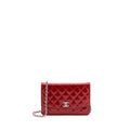 CHANEL WALLET ON CHAIN PATENT RED SHW