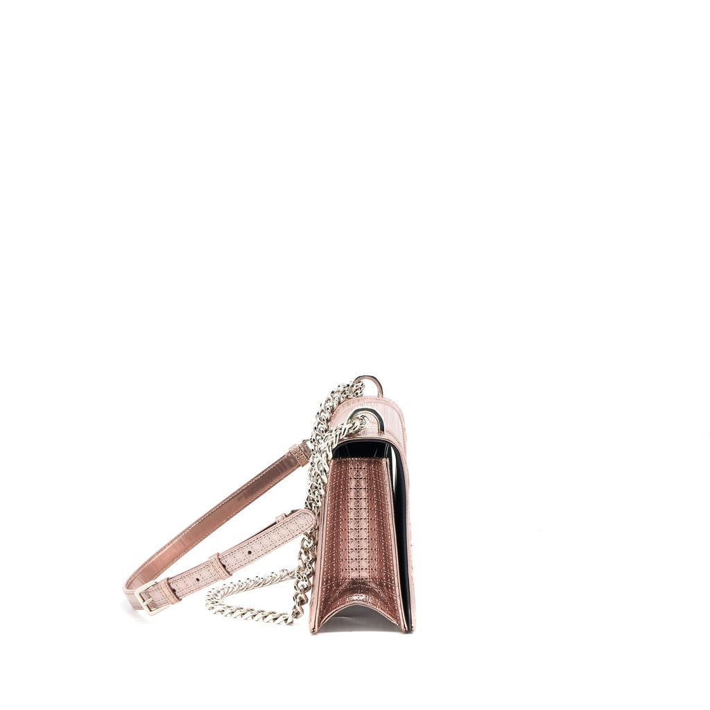 DIOR MEDIUM DIORAMA CANNAGE CALFSKIN METALLIC PINK SHW