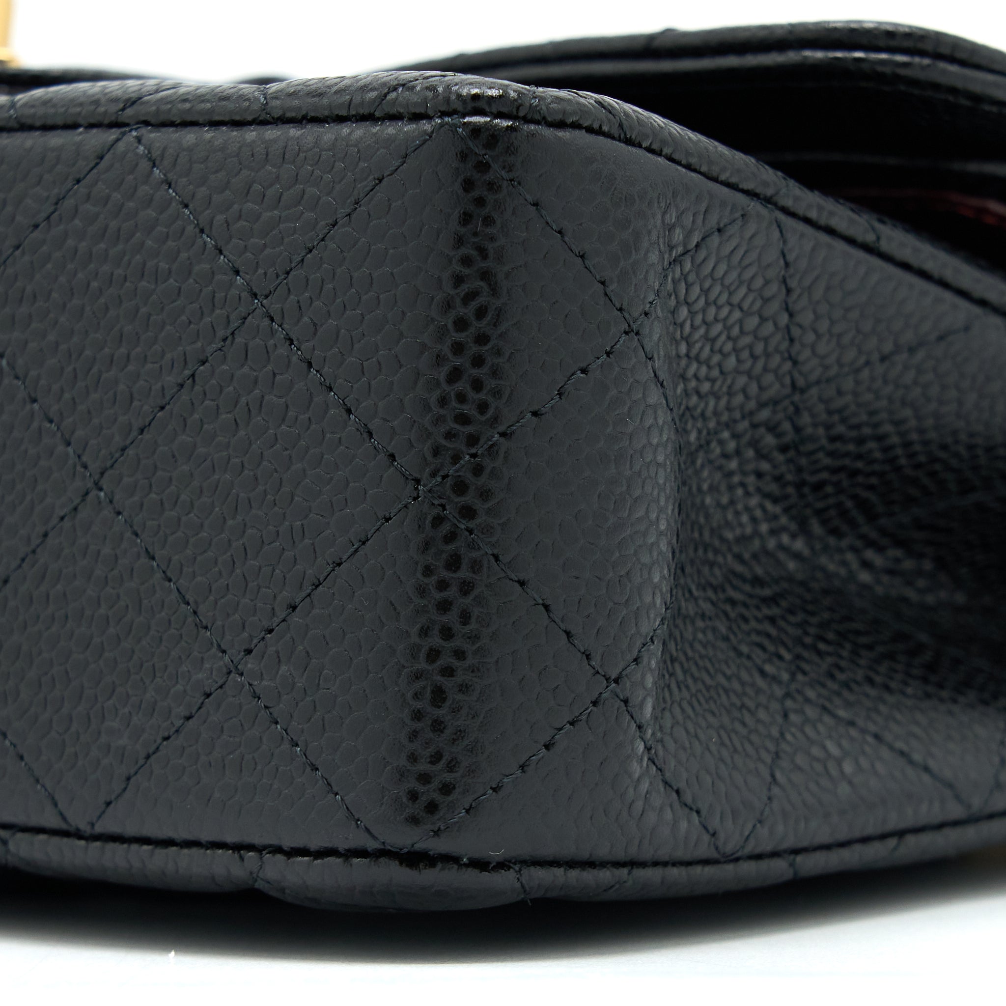 CHANEL SMALL CLASSIC DOUBLE FLAP BAG CAVIAR BLACK GHW (MICROCHIP)