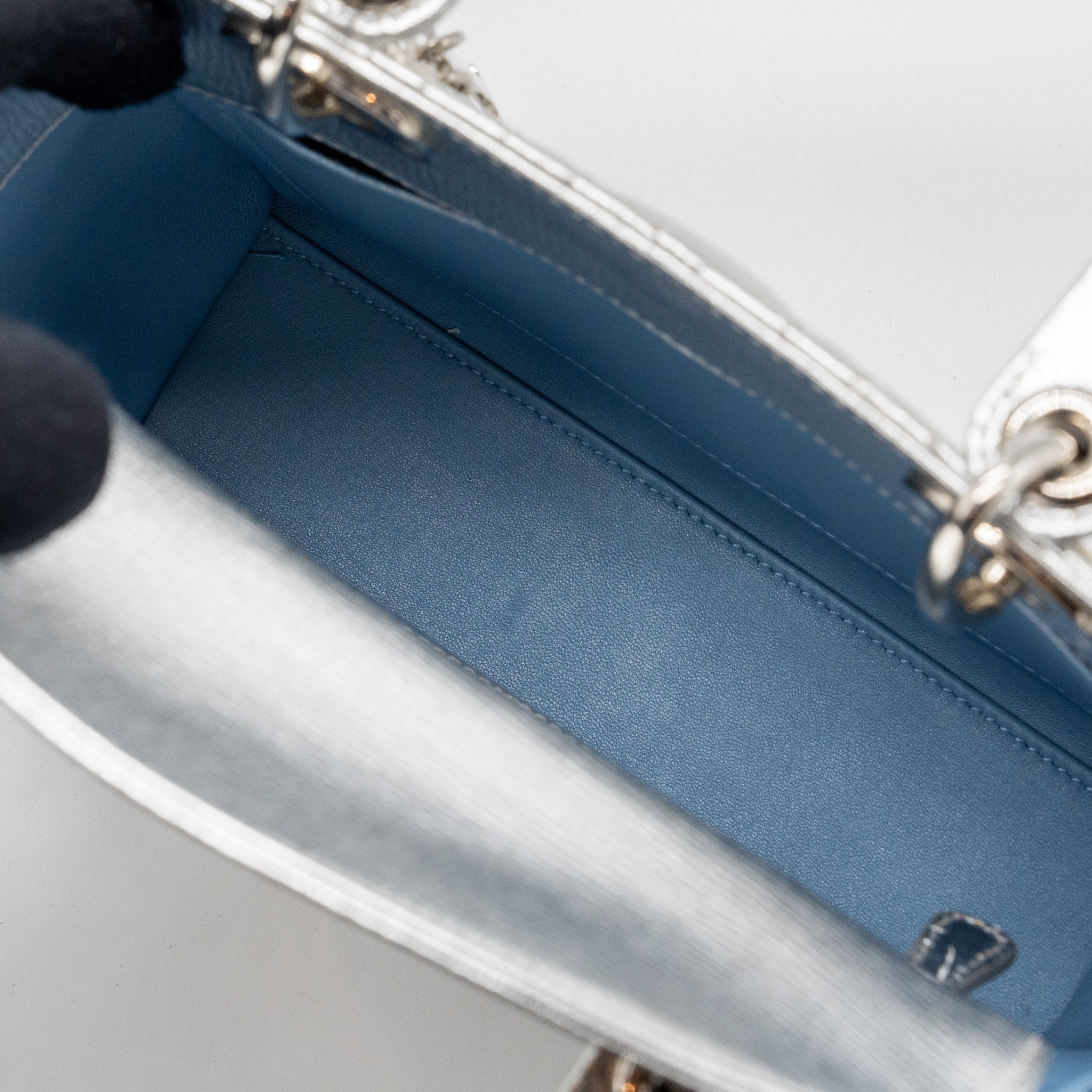 DIOR MY ABC DIOR SMALL LADY DIOR BAG CALFSKIN SILVER SHW