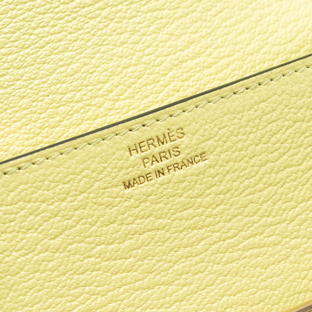 HERMES ROULIS SLIM CHEVRE MYSORE JAUNE BOURGEON LGHW