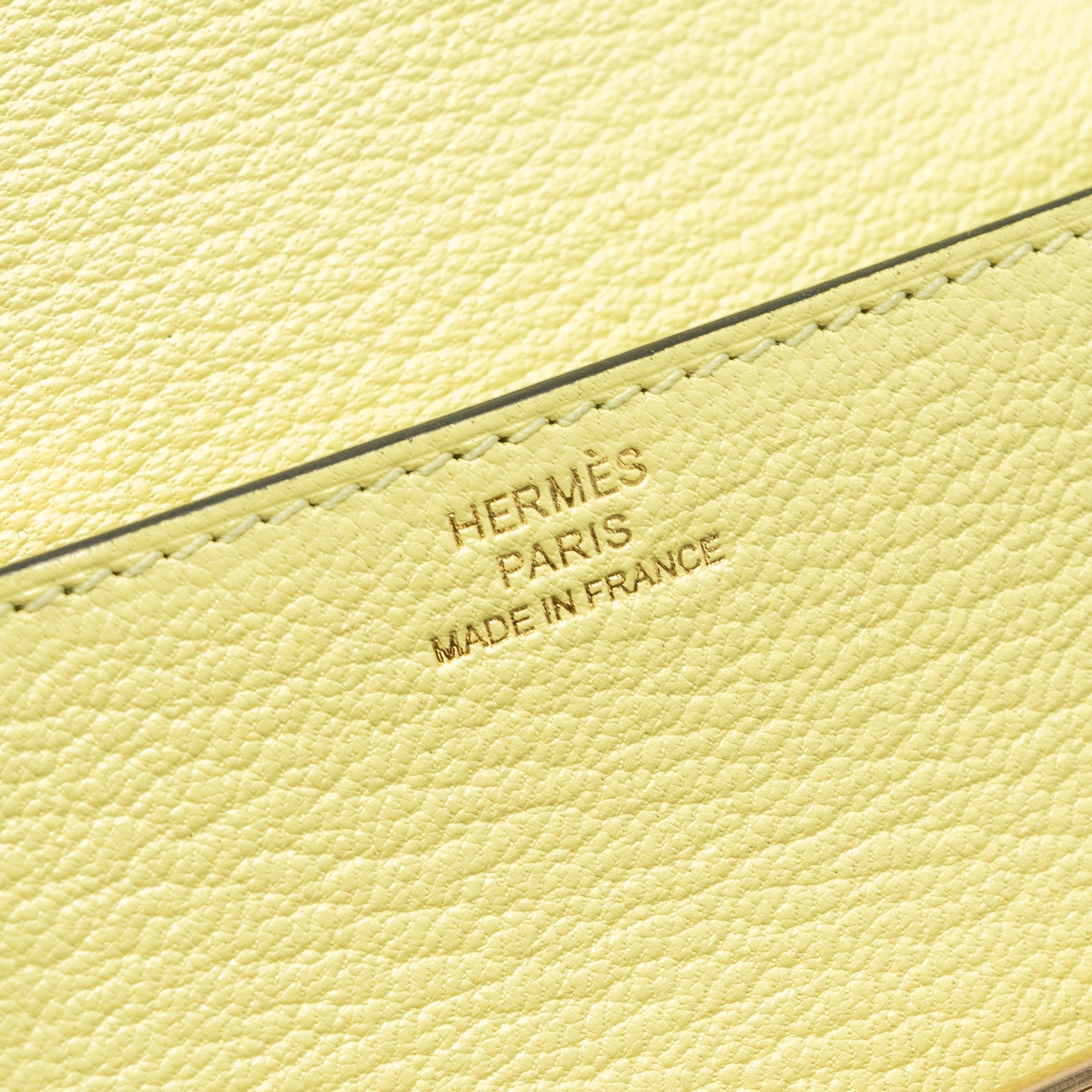 HERMES ROULIS SLIM CHEVRE MYSORE JAUNE BOURGEON LGHW