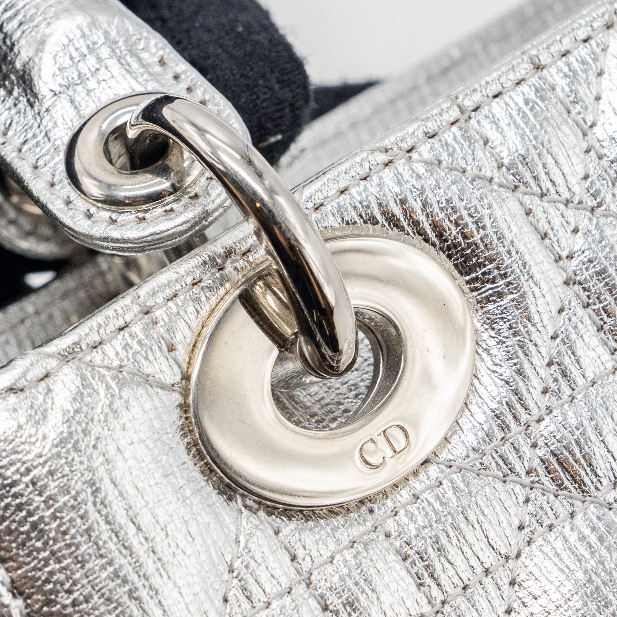 DIOR MY ABC DIOR SMALL LADY DIOR BAG CALFSKIN SILVER SHW