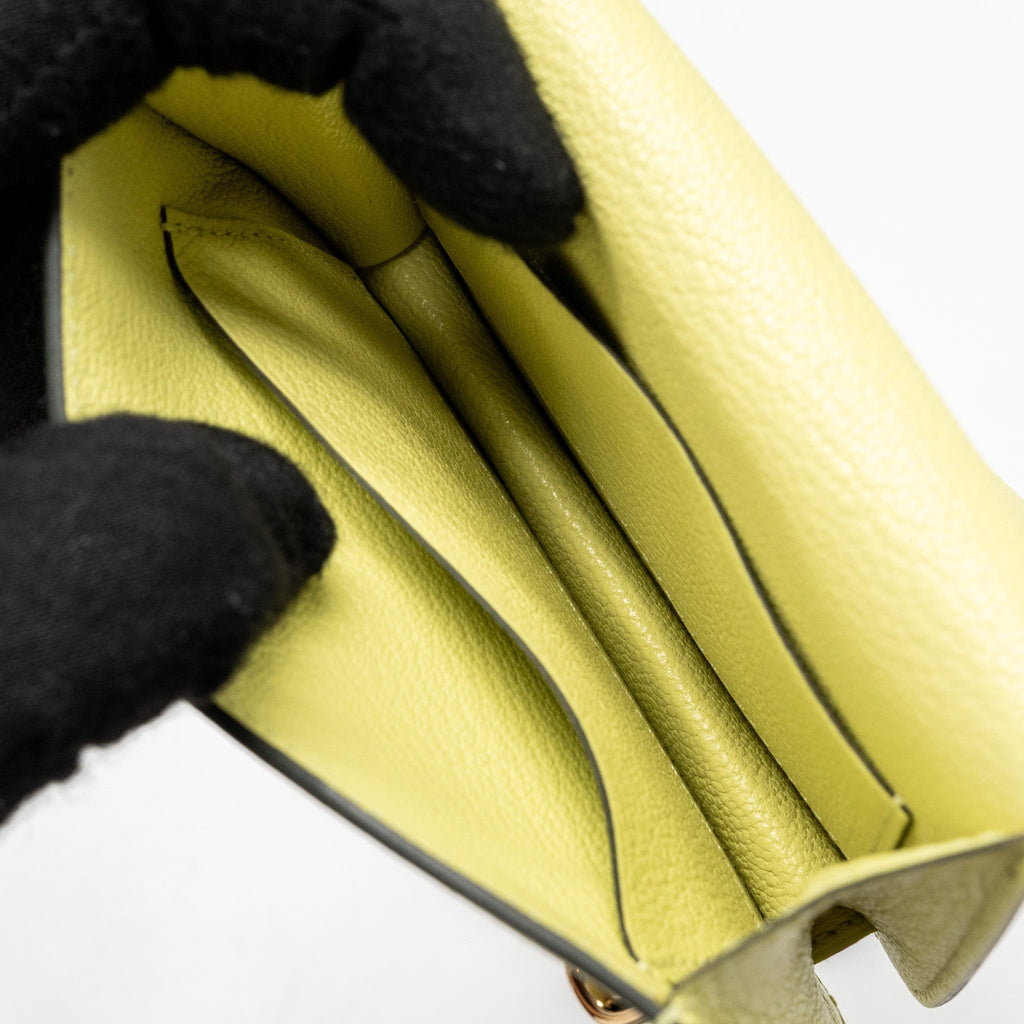 HERMES ROULIS SLIM CHEVRE MYSORE JAUNE BOURGEON LGHW