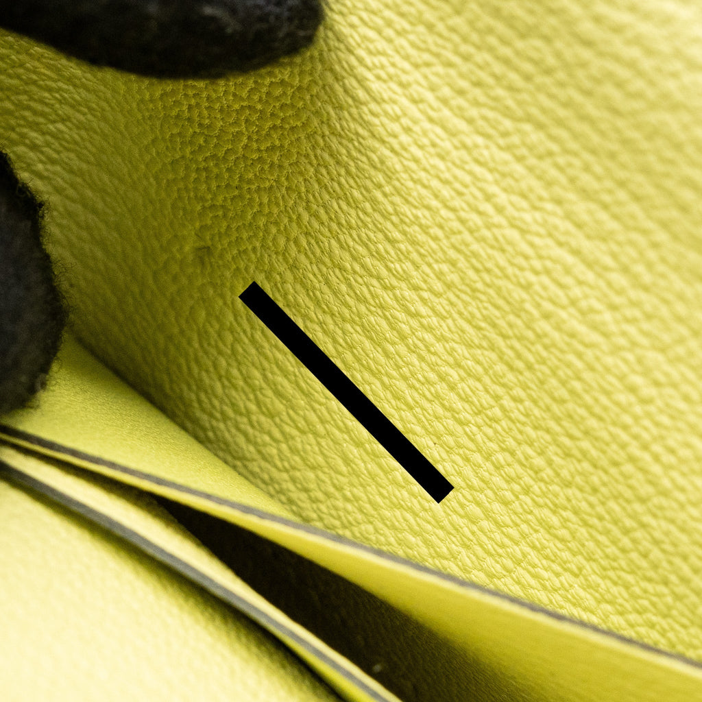 HERMES ROULIS SLIM CHEVRE MYSORE JAUNE BOURGEON LGHW