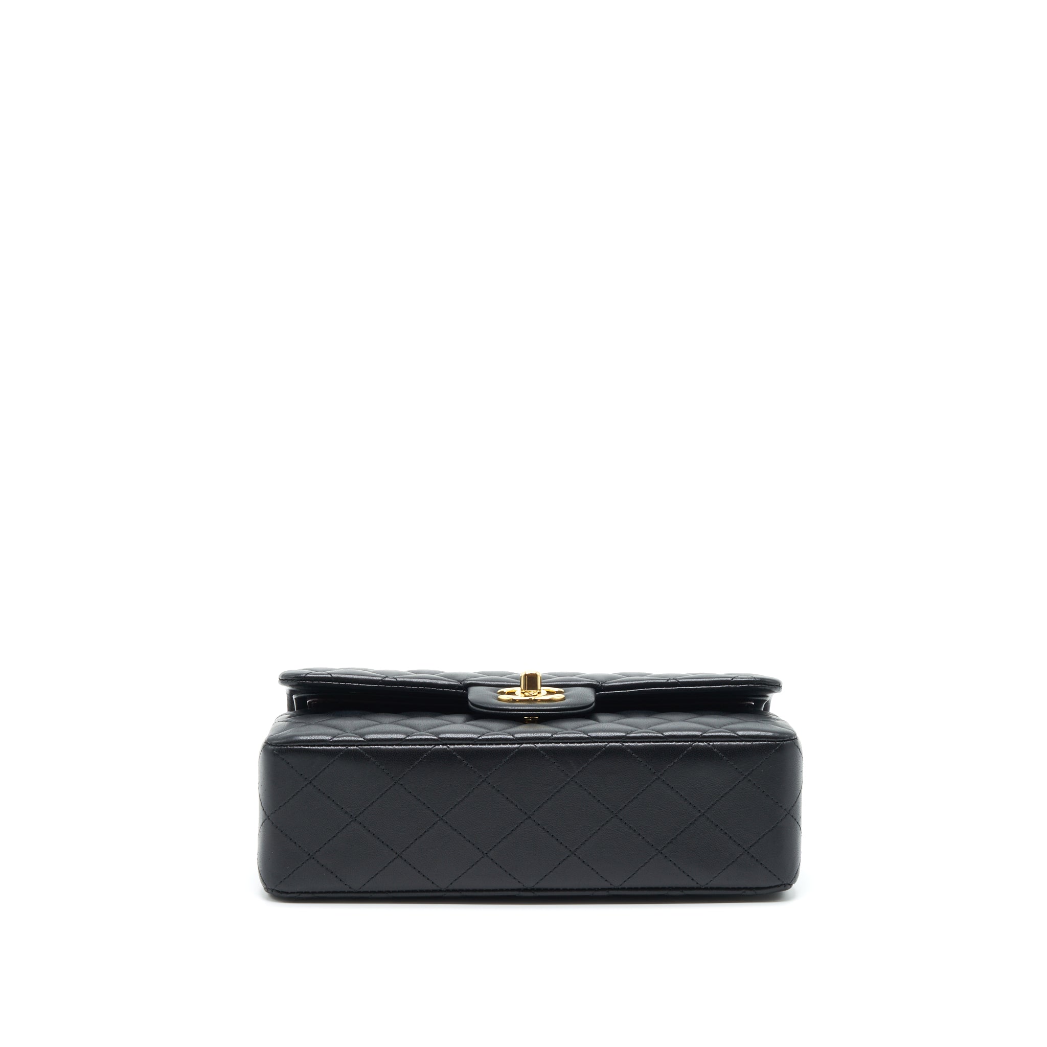 CHANEL SMALL CLASSIC DOUBLE FLAP BAG LAMBSKIN BLACK GHW