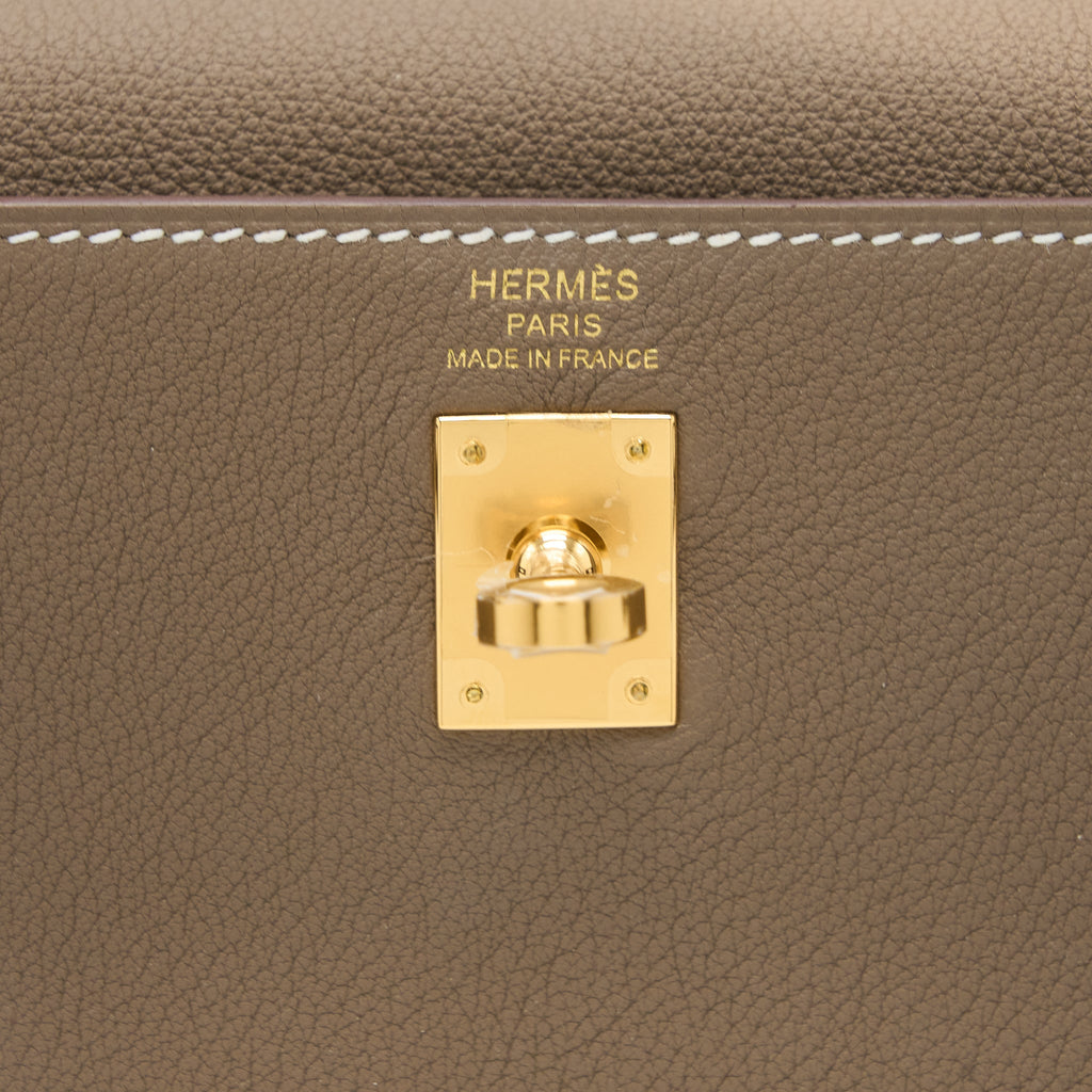HERMES KELLY 25 TOGO ETOUPE GHW