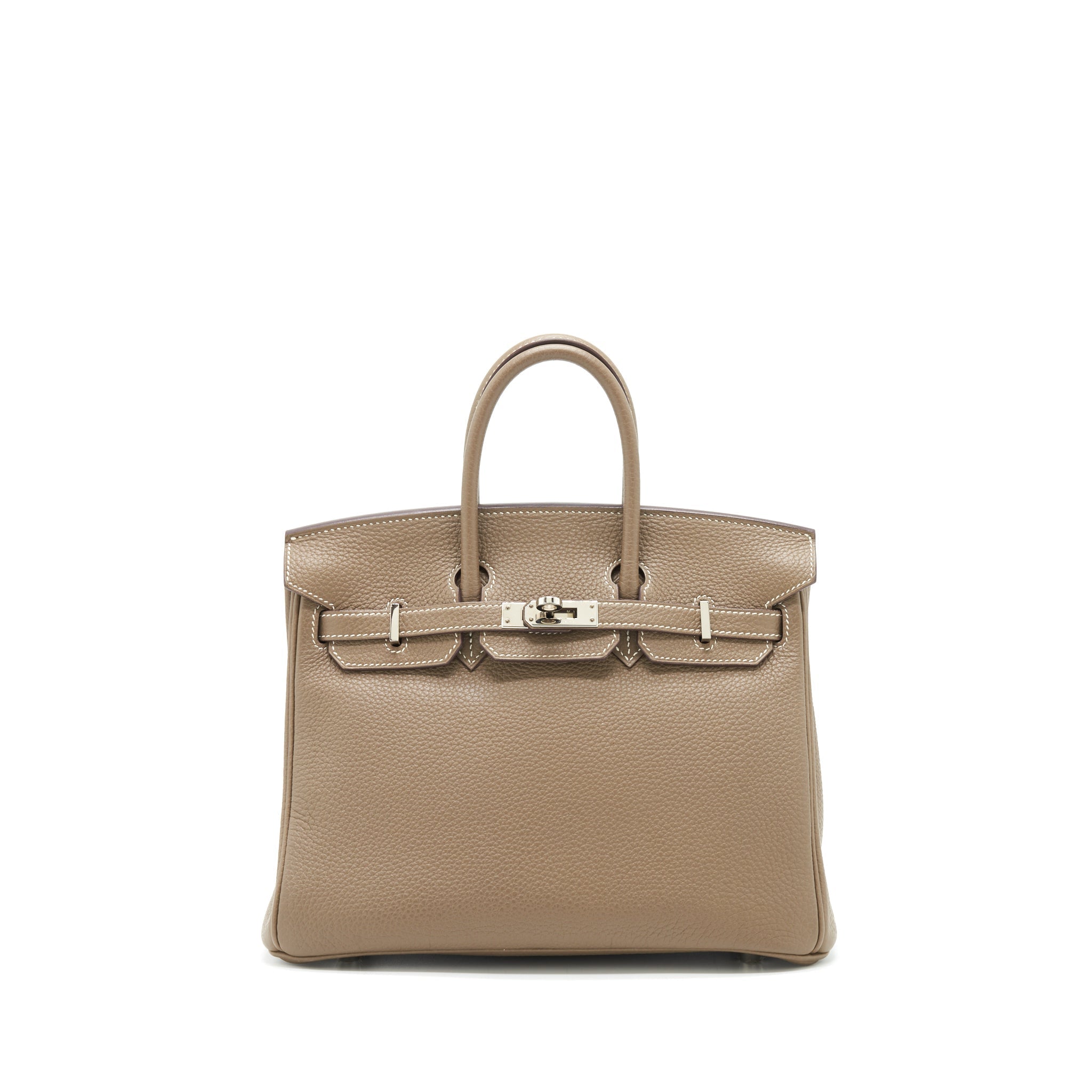 HERMES BIRKIN 25 TOGO ETOUPE WITH SHW