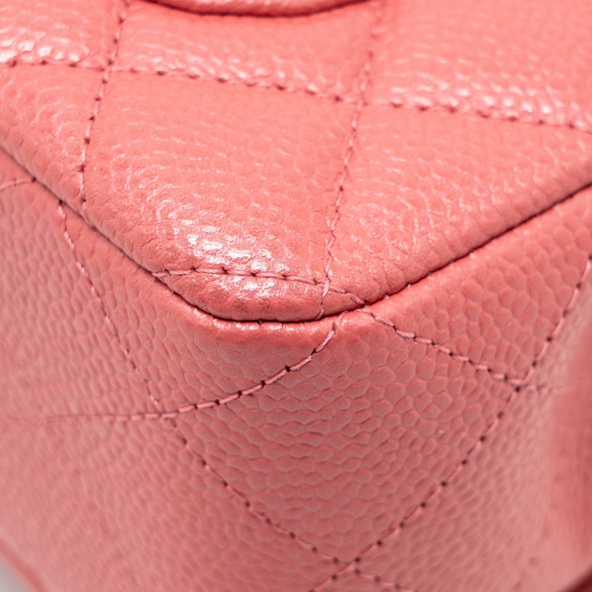 CHANEL MINI RECTANGULAR FLAP BAG CAVIAR PINK GHW