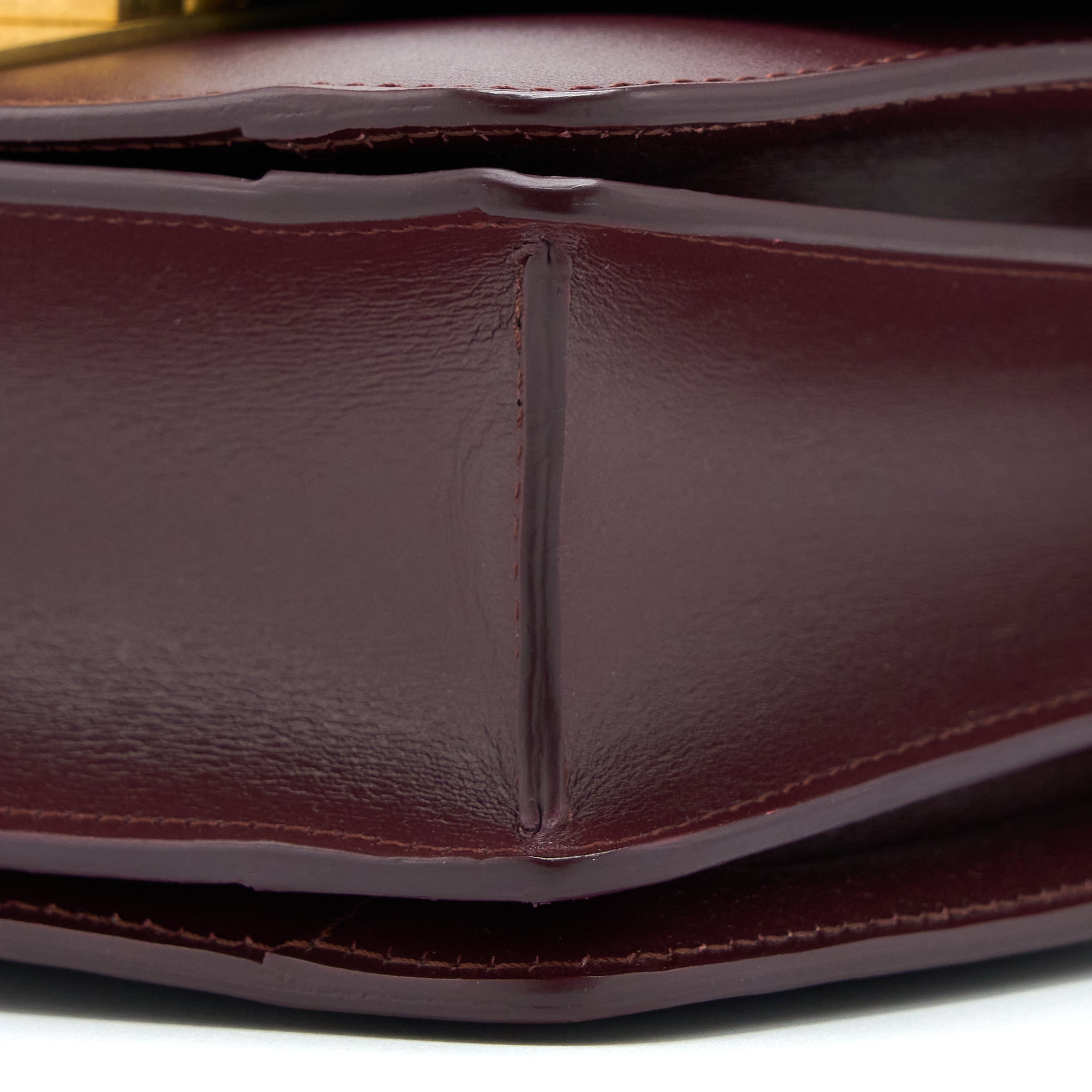 CELINE MINI BOX CALFSKIN BURGUNDY GHW