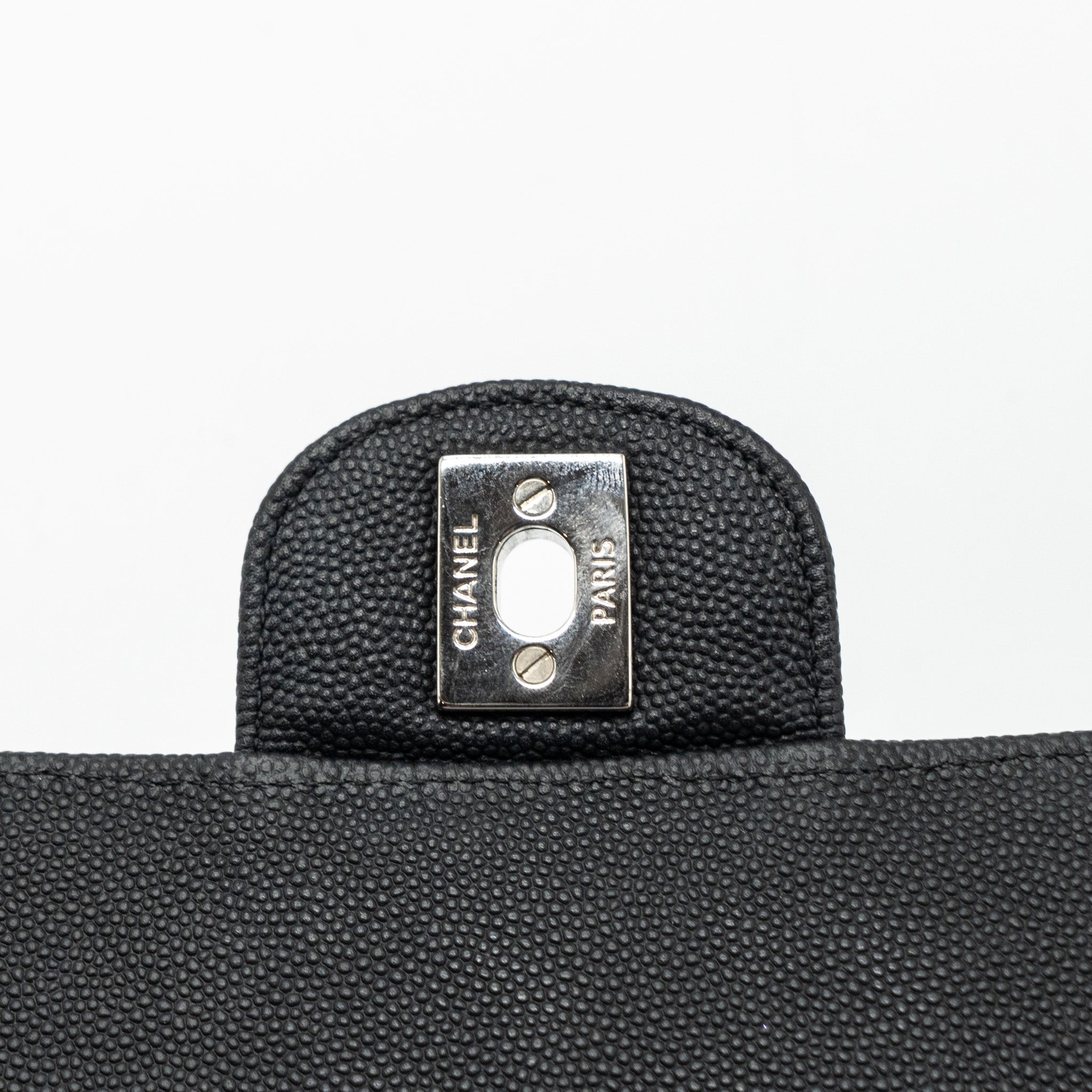 CHANEL CLASSIC MINI RECTANGULAR FLAP BAG CAVIAR BLACK SHW