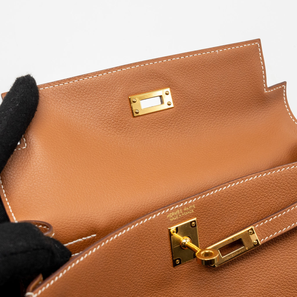 HERMES KELLY DANSE EVERCOLOR GOLD GHW
