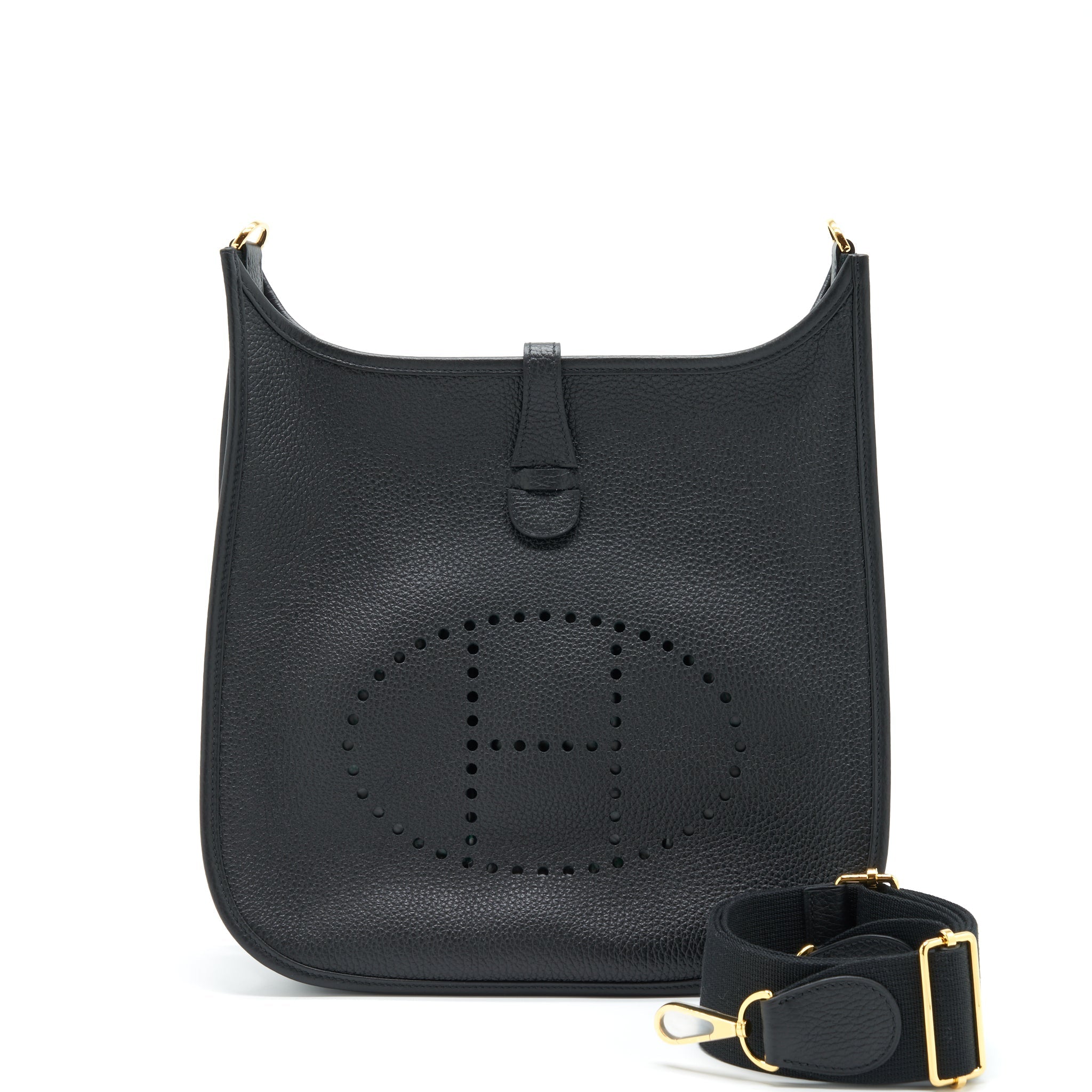 HERMES EVELYNE 29 BAG CLEMENCE BLACK GHW