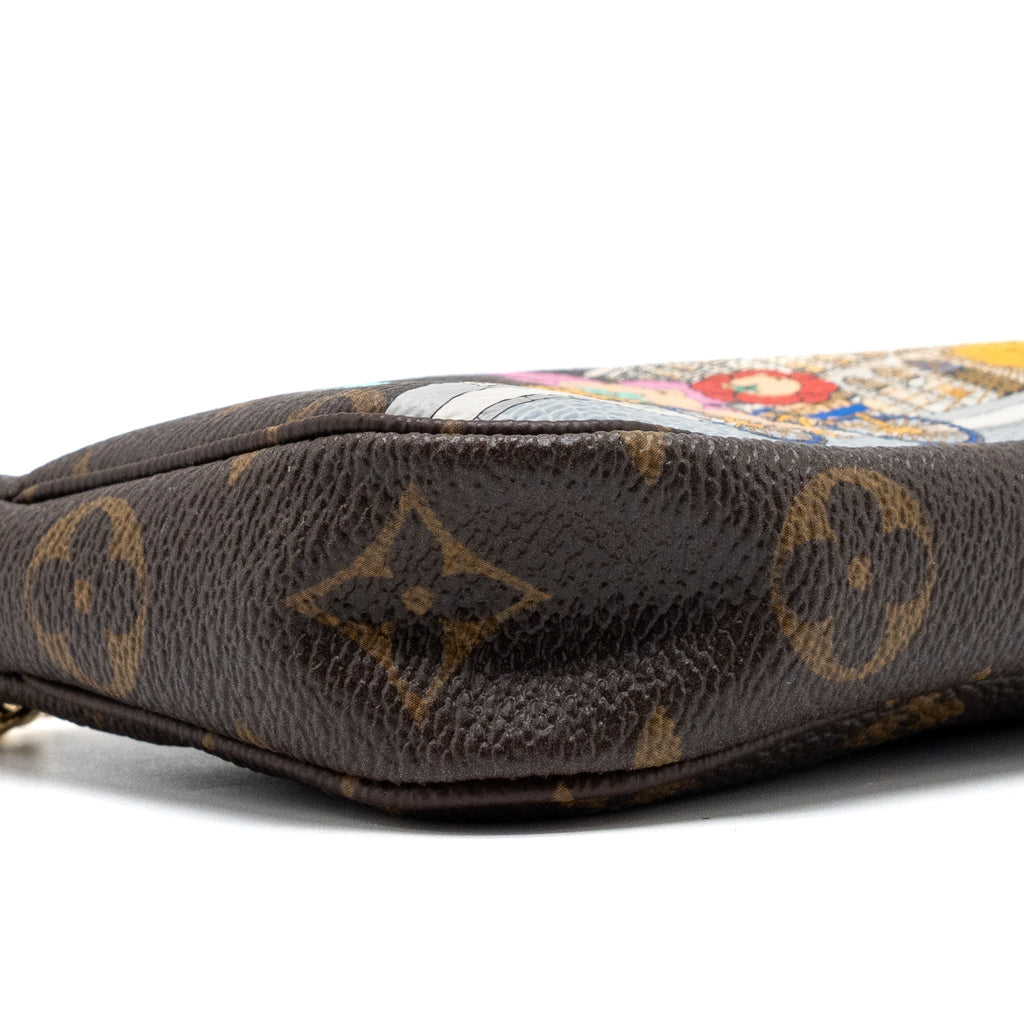 LOUIS VUITTON MINI POCHETTE HOLIDAY LIMITED PRINT MONOGRAM CANVAS GHW