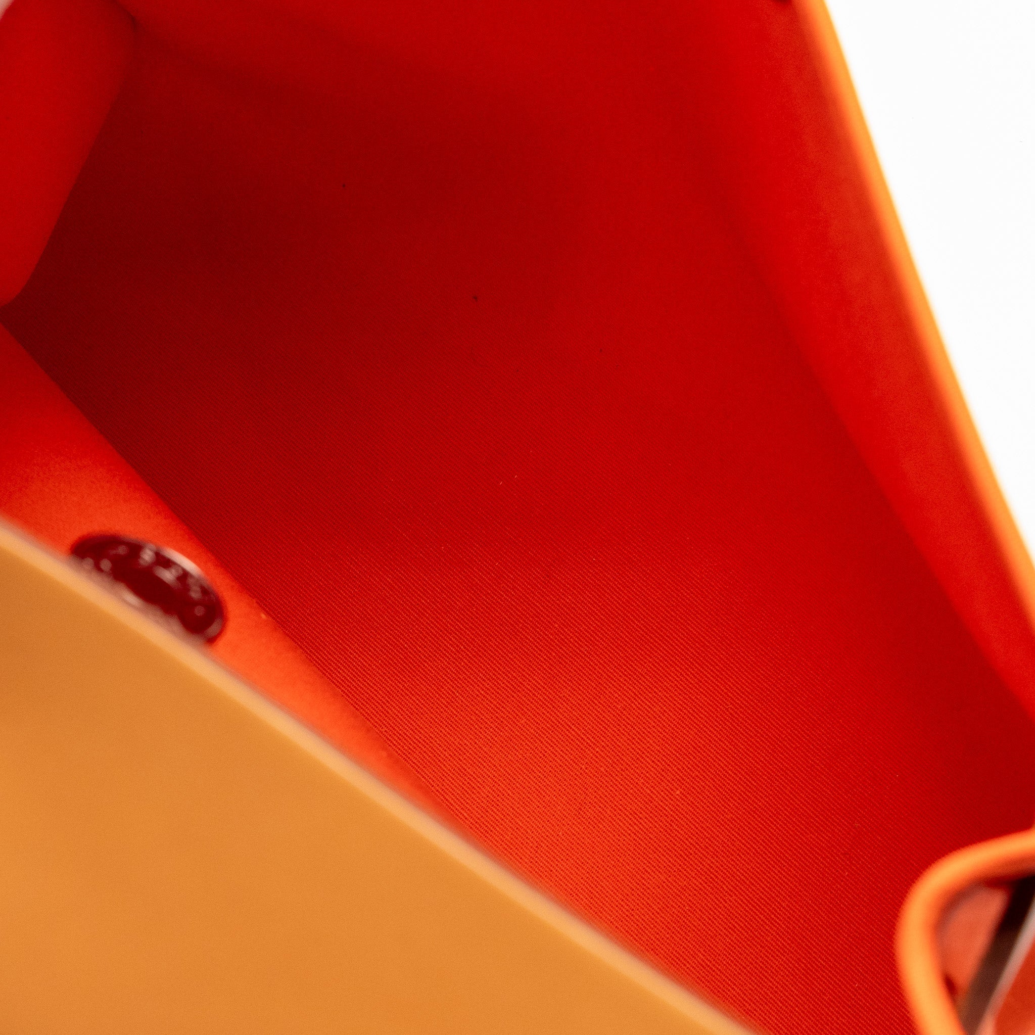 HERMES HERBAG 31 ZIP BAG CANVAS/NATURAL HUNTER ORANGE POPPY SHW