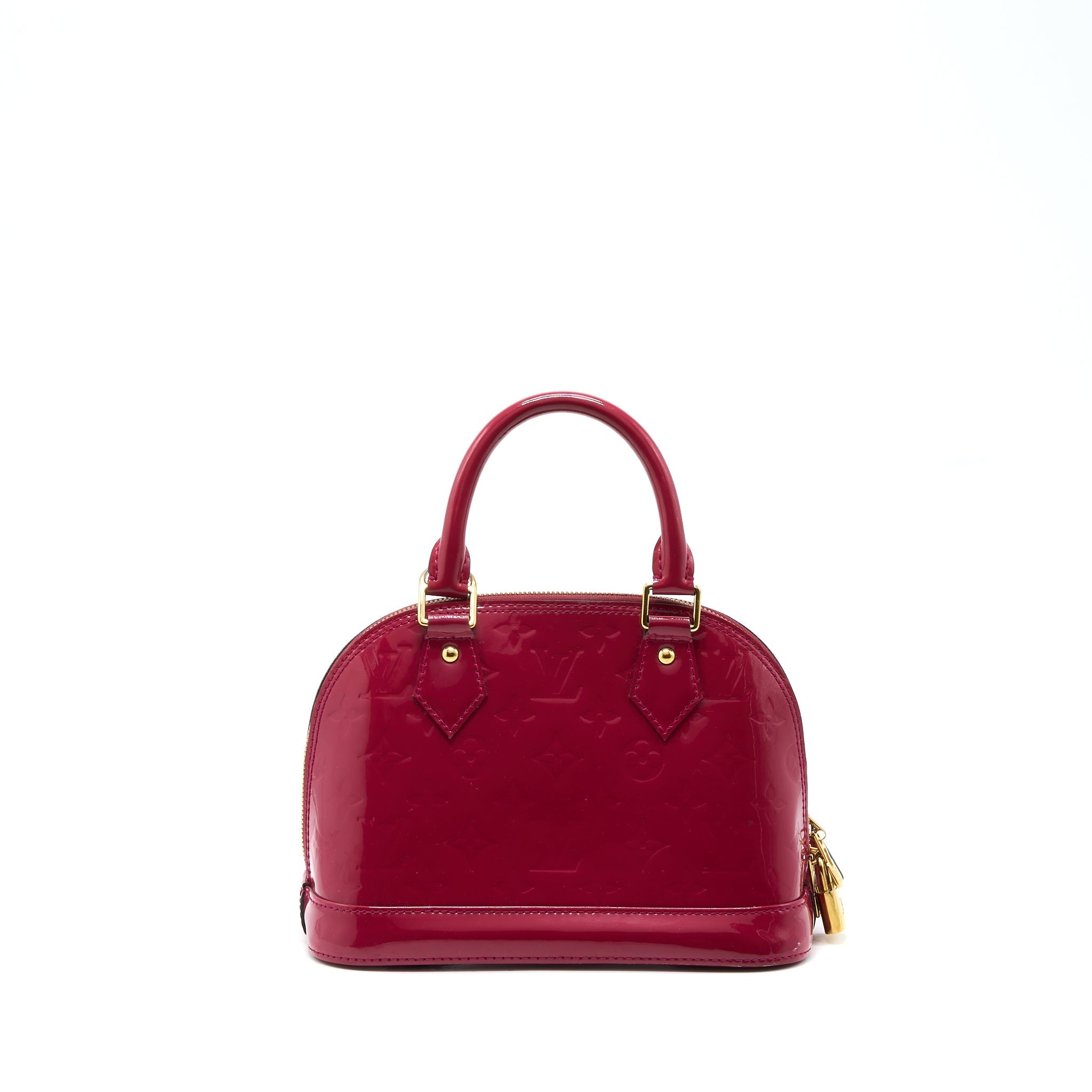 LOUIS VUITTON ALMA BB PATENT DARK PINK GHW