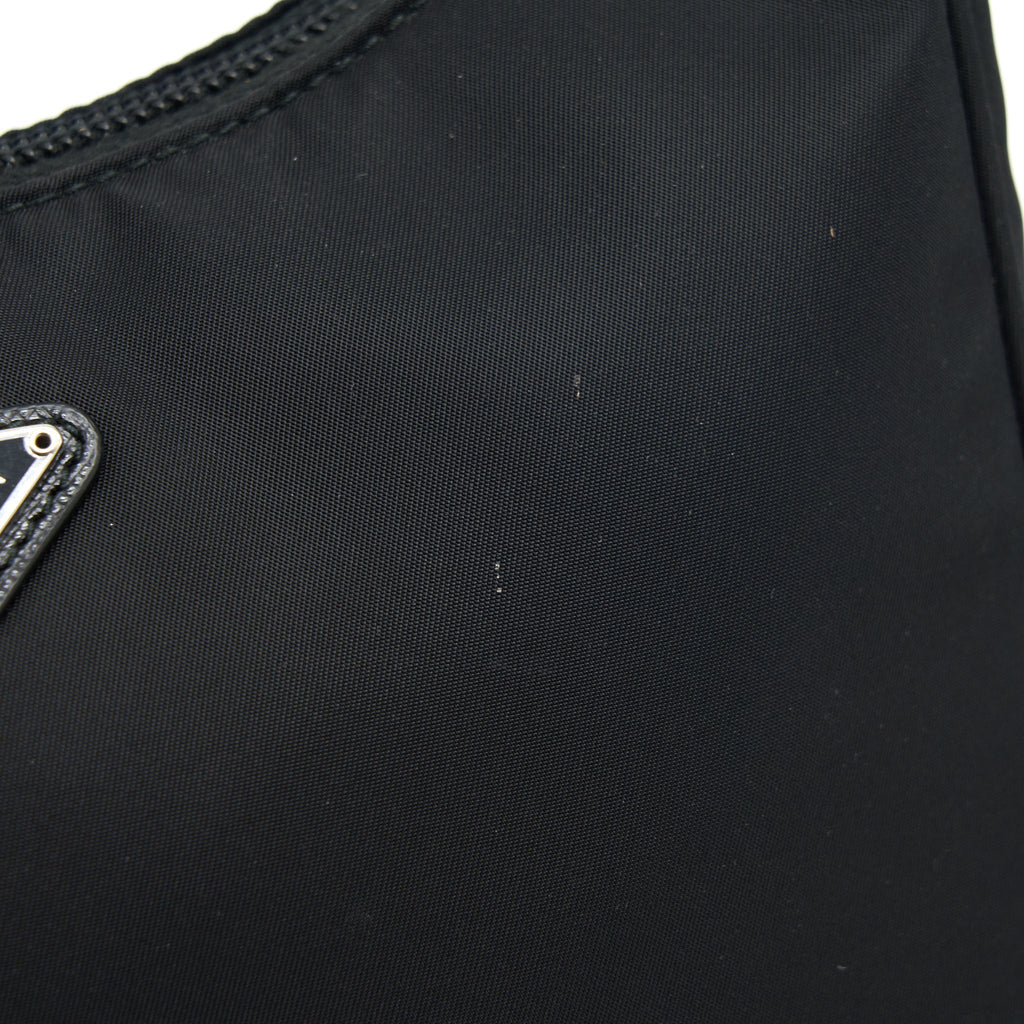 PRADA NYLON MINI TESSUTO SHOULDER BAG BLACK SHW