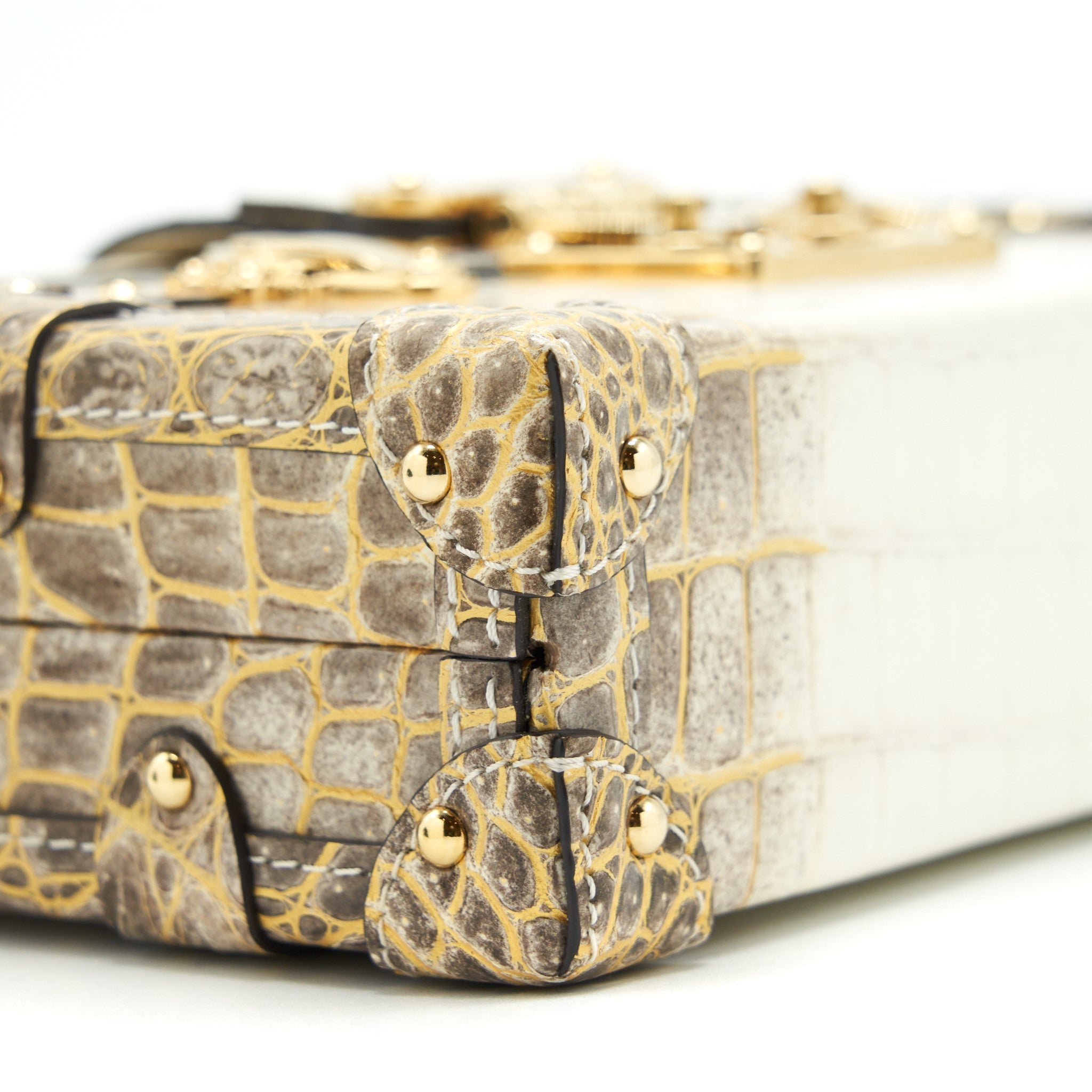 LOUIS VUITTON PETITE MALLE NILOTICUS CROCODILE WHITE GHW