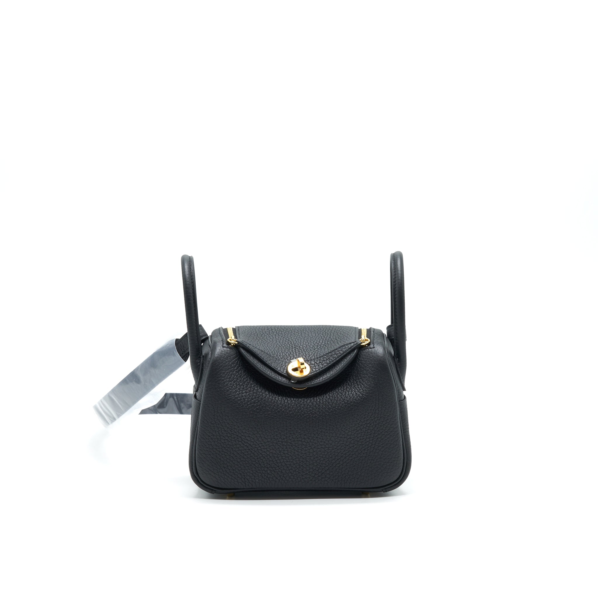 HERMES MINI LINDY BLACK GHW