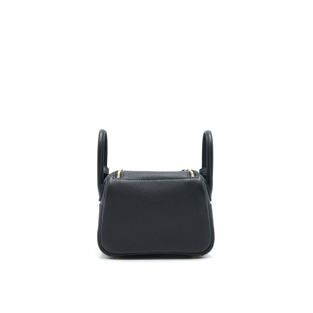 HERMES MINI LINDY BLACK GHW