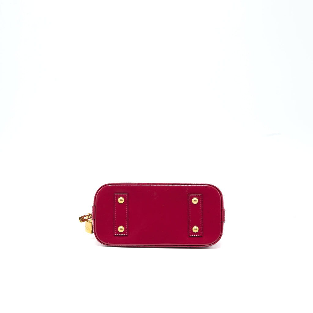 LOUIS VUITTON ALMA BB PATENT DARK PINK GHW