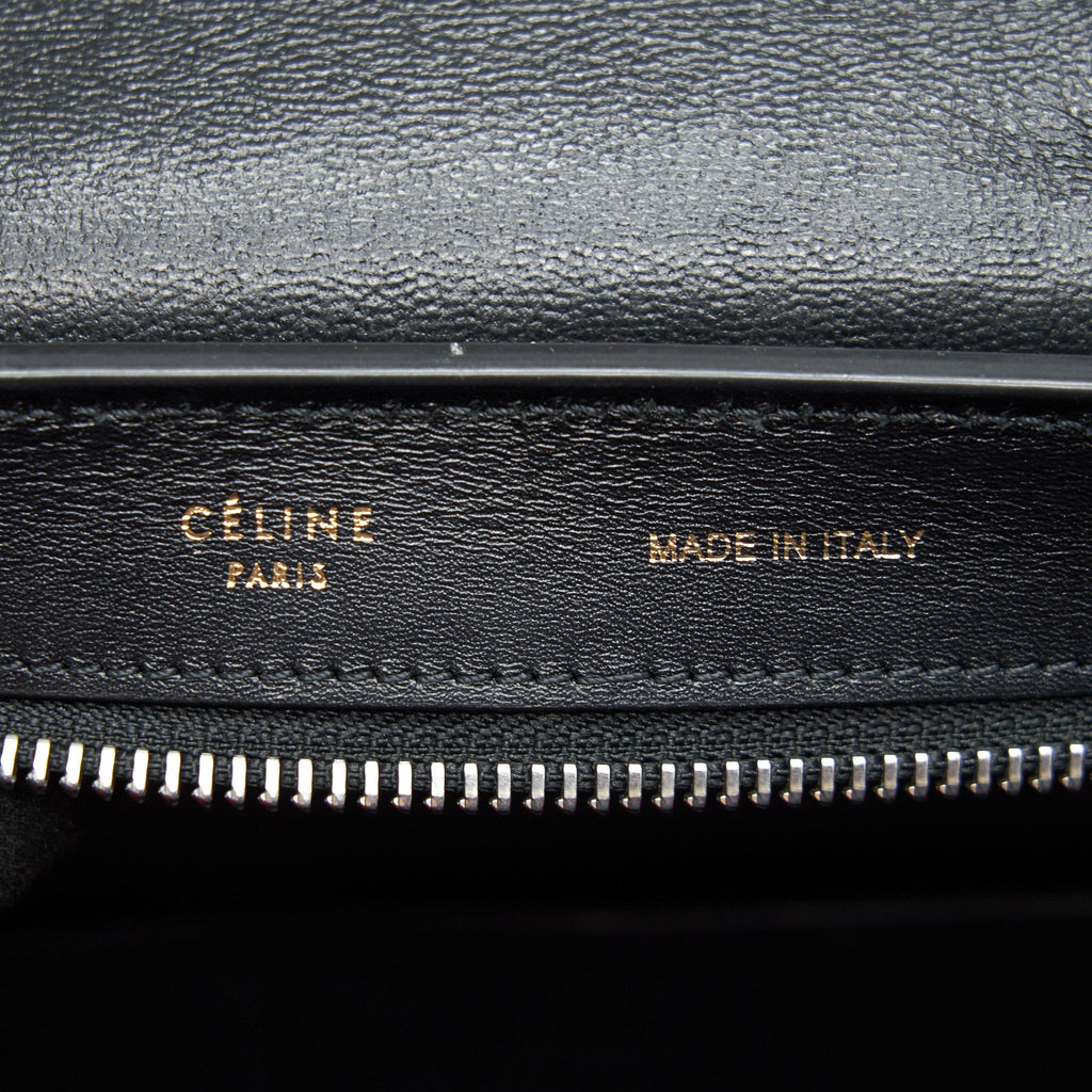 CELINE SMALL TRAPEZE BAG MULTI COLOR GREY/ BLACK/ ORANGE