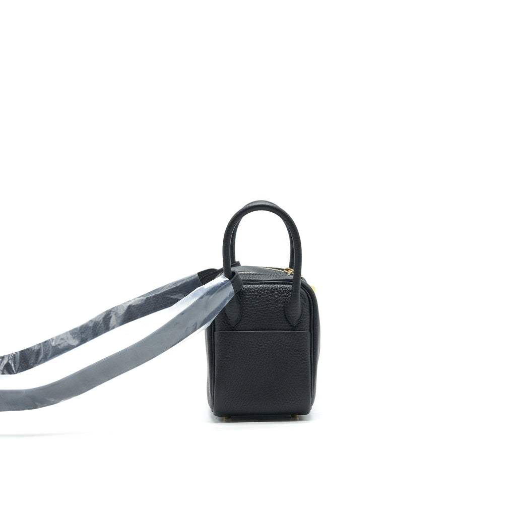 HERMES MINI LINDY BLACK GHW