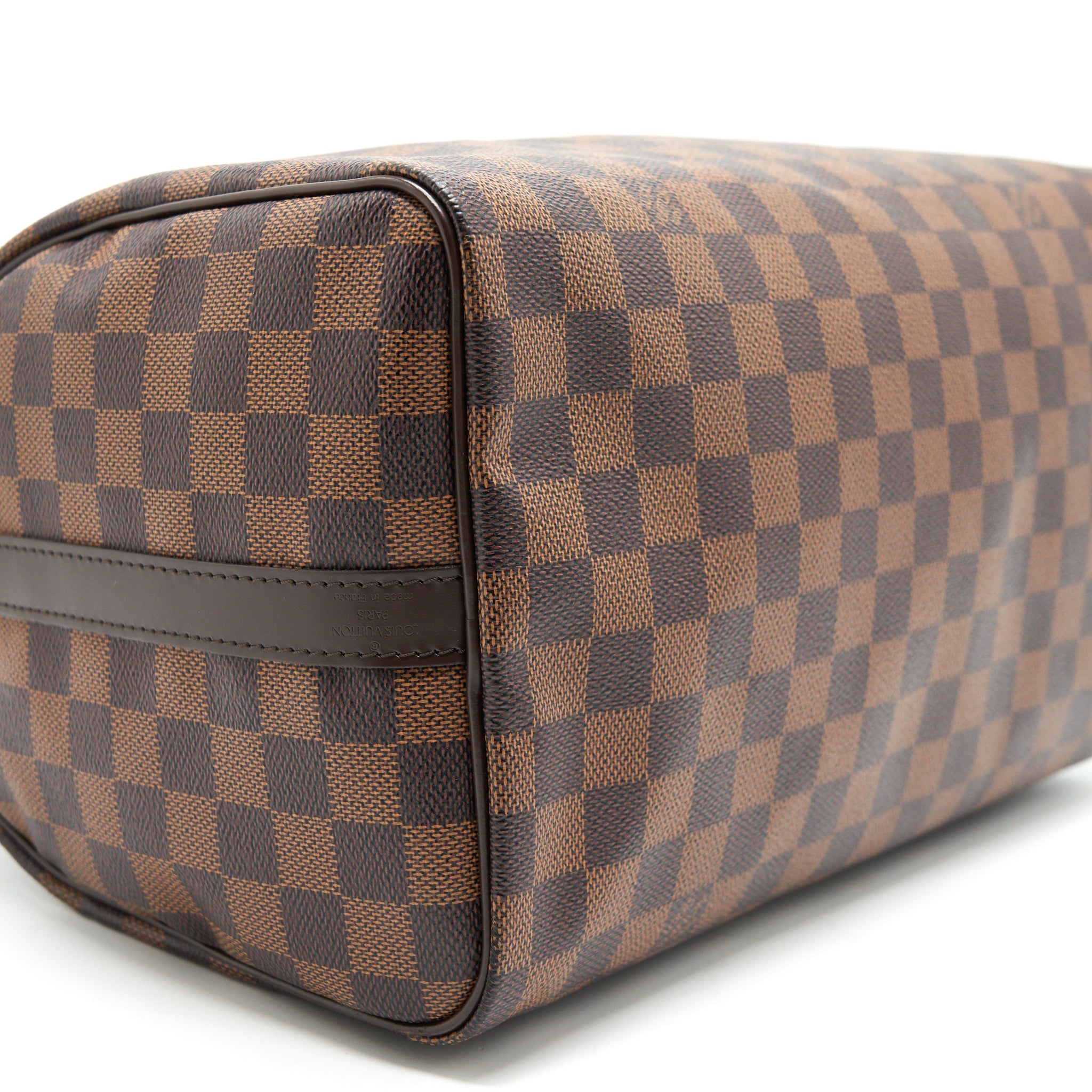 LOUIS VUITTON SPEEDY 30 DAMIER EBENE CANVAS HANDBAG BROWN