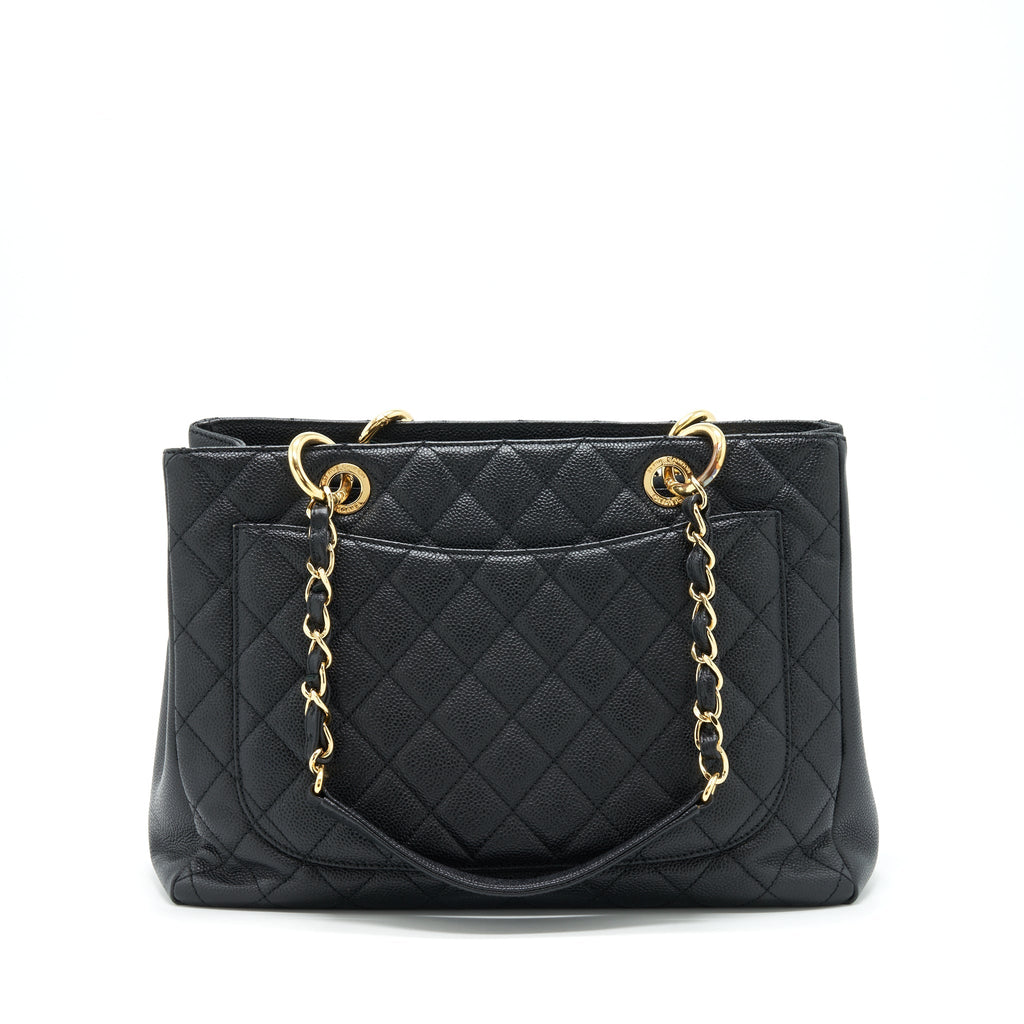 CHANEL GRAND SHOPPING TOTE BAG CAVIAR BLACK GHW