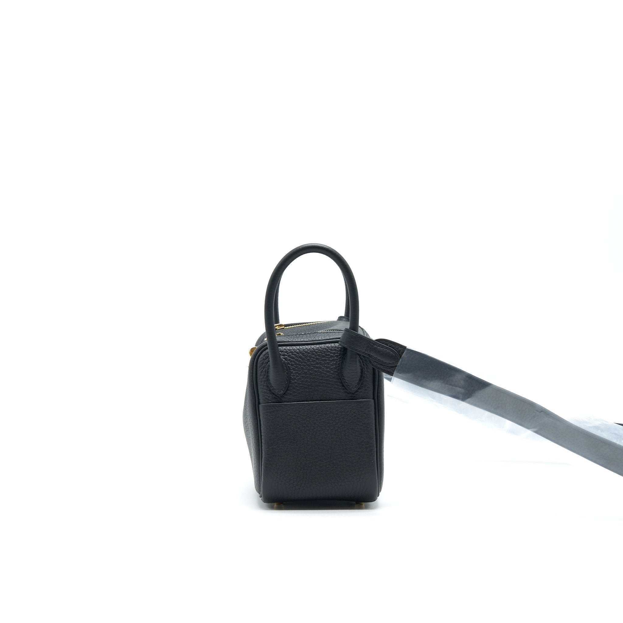 HERMES MINI LINDY CC89 BLACK GHW