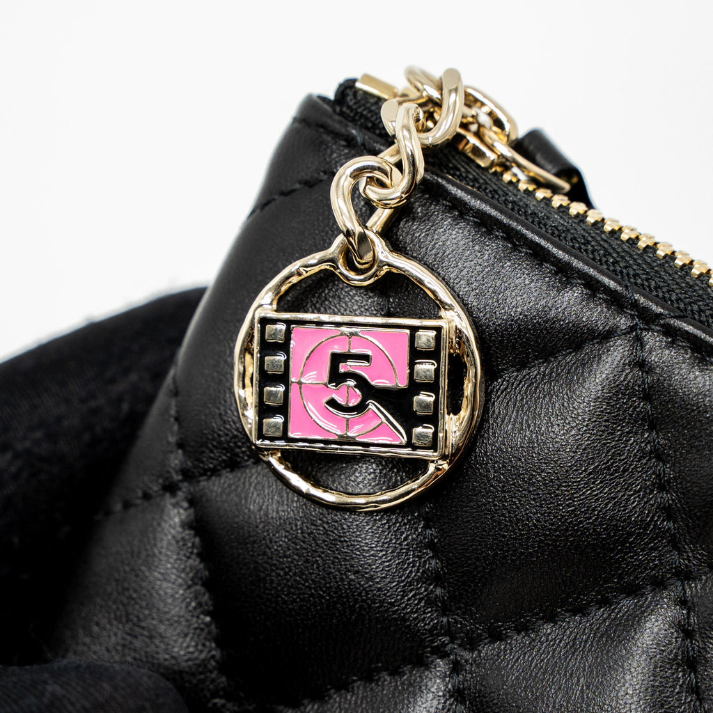CHANEL 21S MINI POUCH LIMITED EDITION LAMBSKIN BLACK LGHW