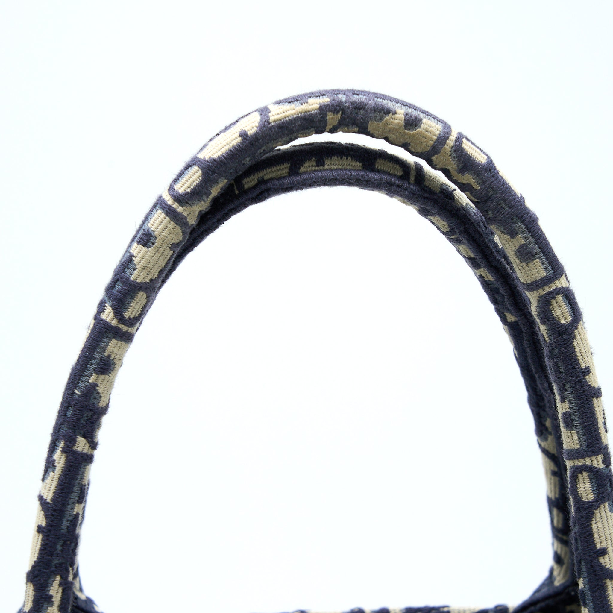 DIOR MEDIUM BOOK TOTE OBLIQUE EMBROIDERY BLUE