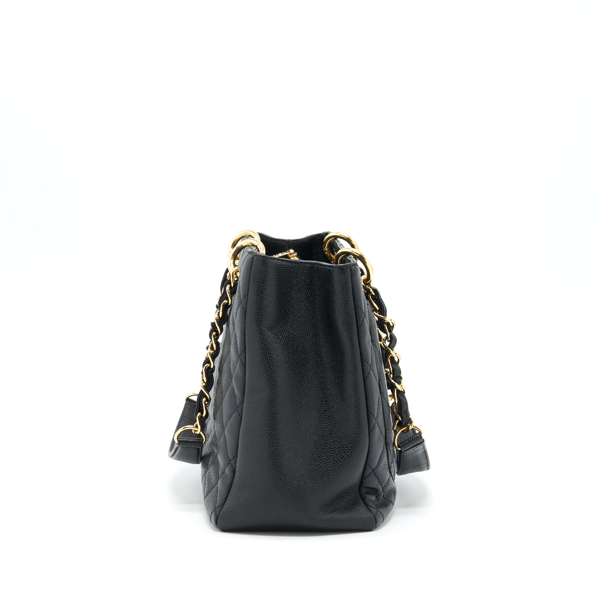 CHANEL GRAND SHOPPING TOTE BAG CAVIAR BLACK GHW