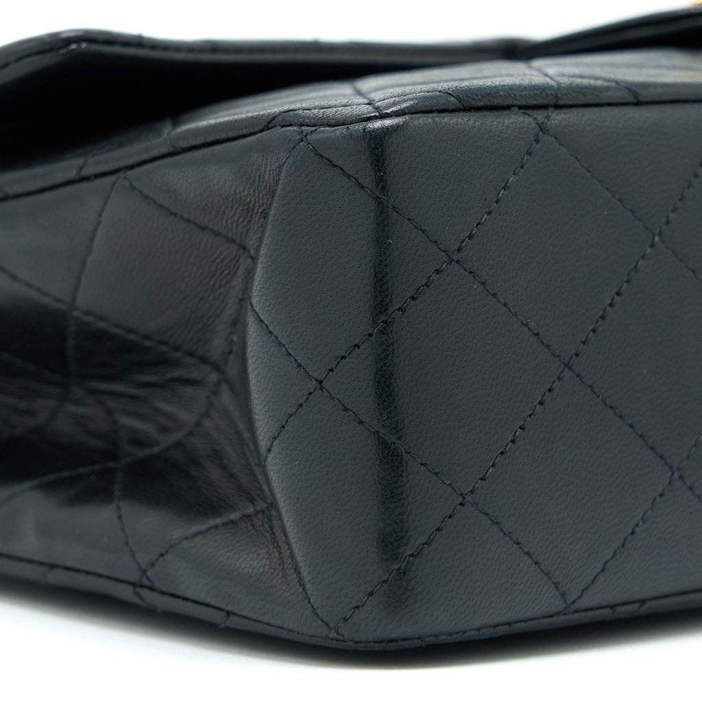 CHANEL VINTAGE FLAP BAG LAMBSKIN BLACK GHW