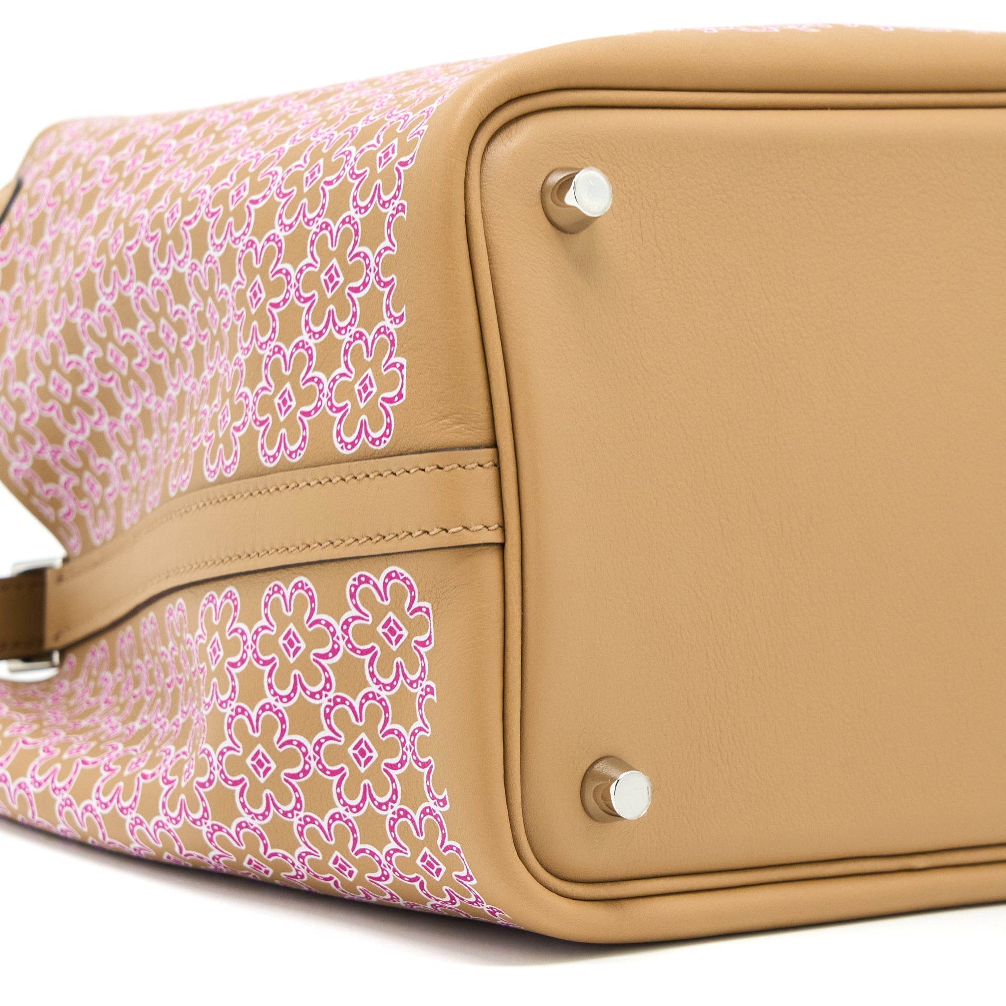 HERMES PICOTIN 18 LOCK BAG LUCKY DAISY SWIFT CHAI/ROSE/BLANC SHW